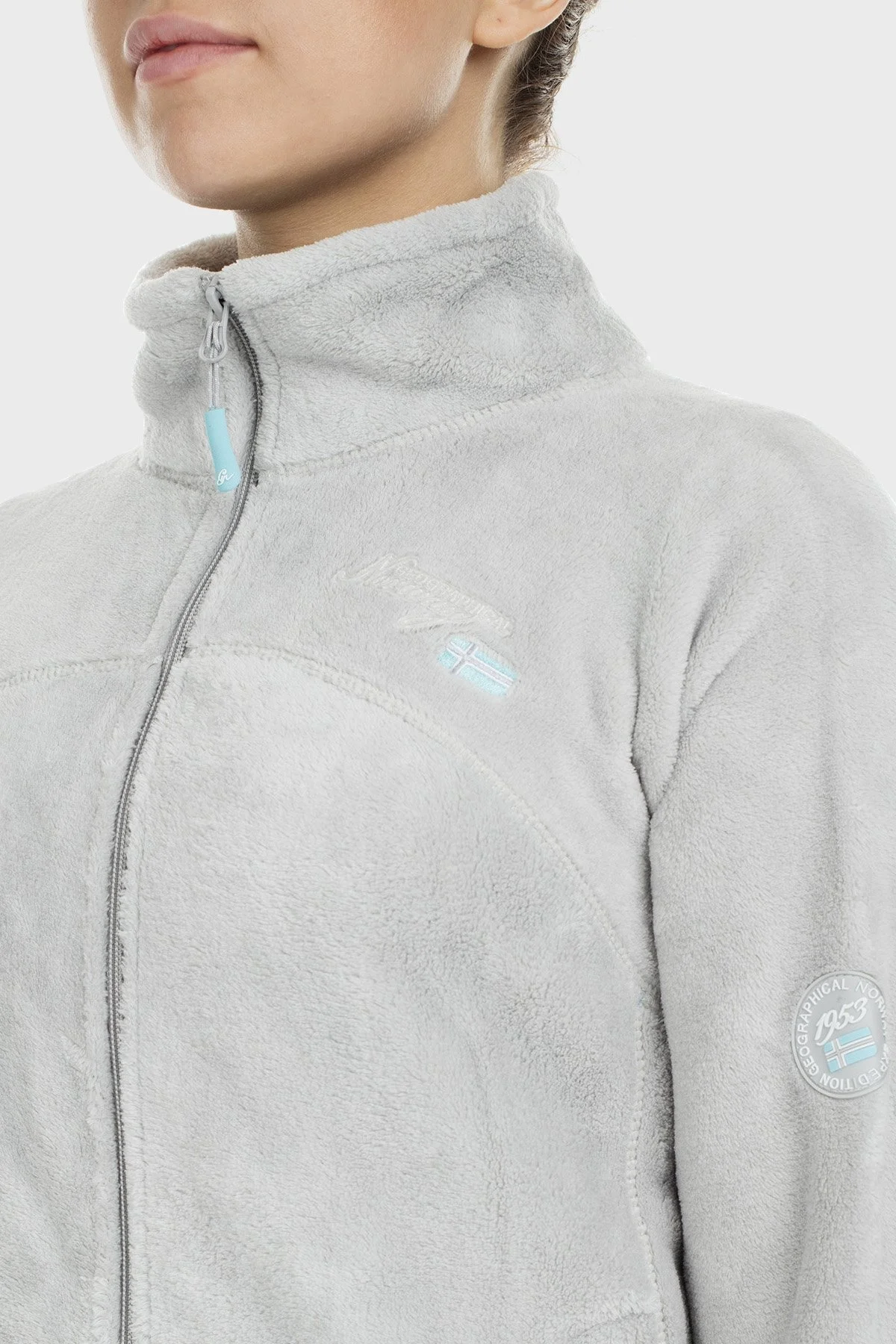 Norway Geographical Yumuşak Dokulu Soğuğa Dayanıklı Outdoor Bayan Polar UPALINEB GRİ - 12