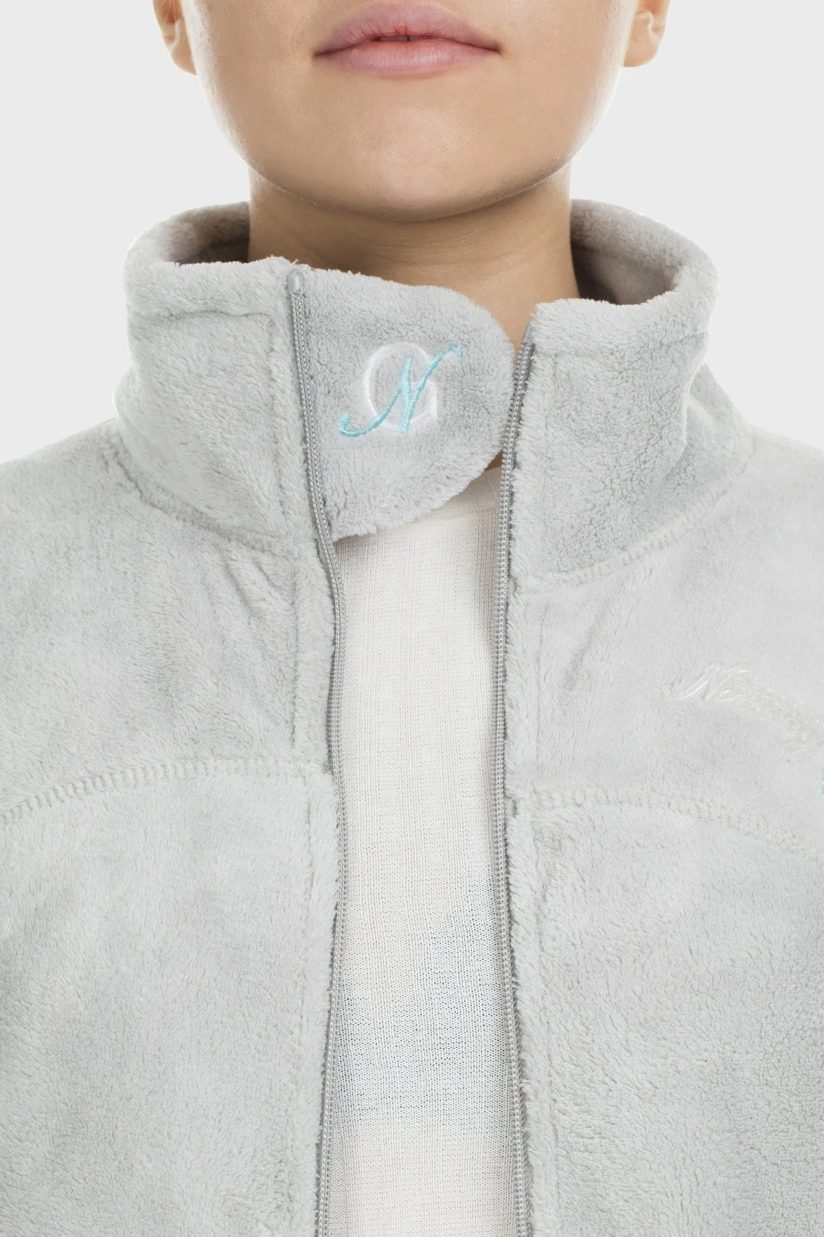 Norway Geographical Yumuşak Dokulu Soğuğa Dayanıklı Outdoor Bayan Polar UPALINEB GRİ - 13