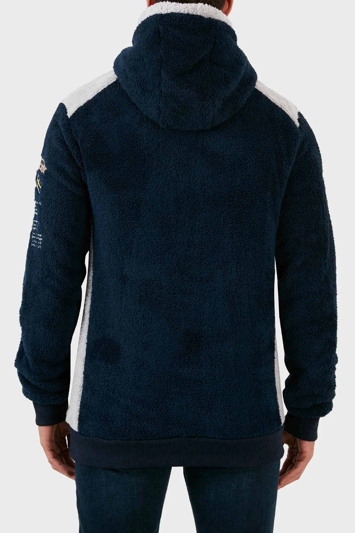 Norway Geographical Pamuklu Yumuşak Dokulu Soğuğa Dayanıklı Kapüşonlu Erkek Polar GYMCLASS SHERCOE LACİVERT - 5