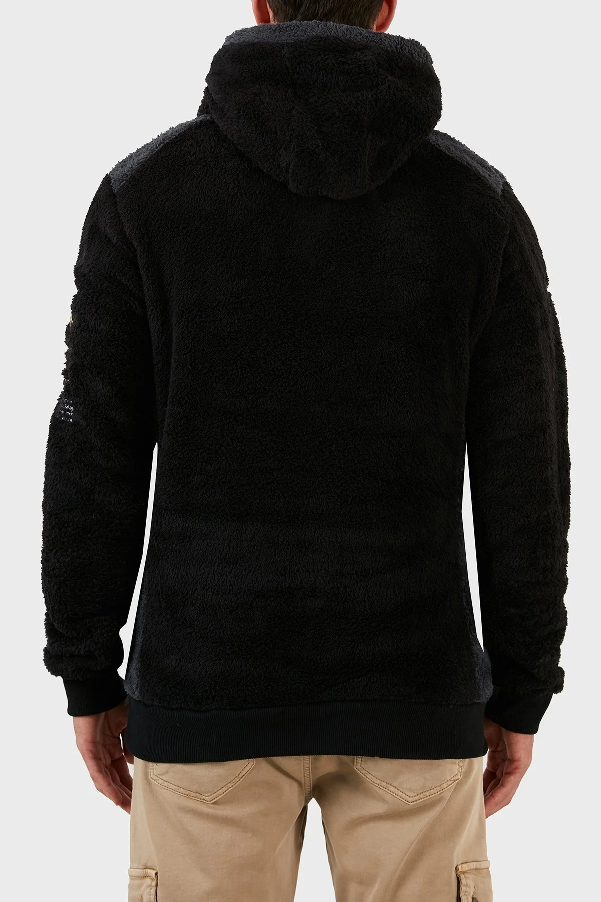 Norway Geographical Pamuklu Yumuşak Dokulu Soğuğa Dayanıklı Kapüşonlu Erkek Polar GYMCLASS SHERCOE SİYAH - 5