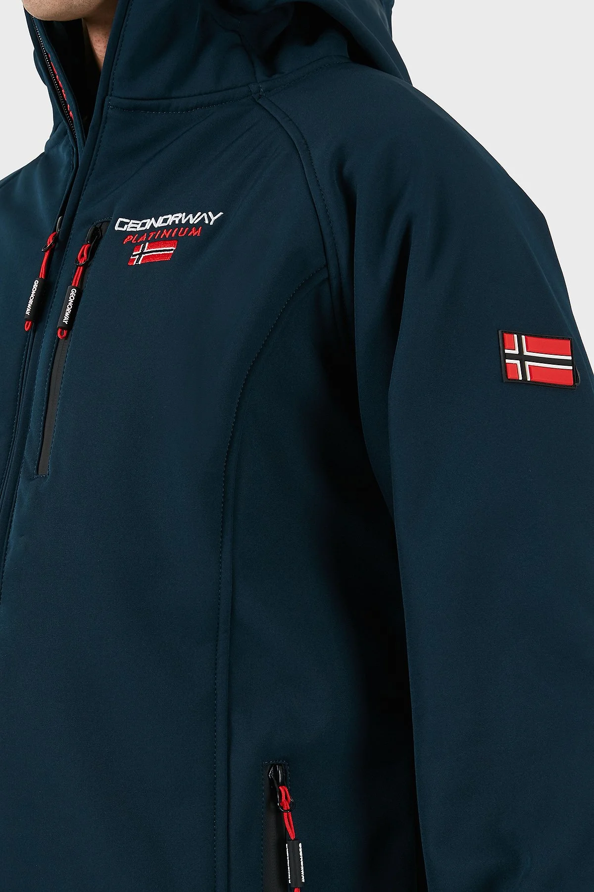 Norway Geographical Regular Fit Logolu Dik Yaka Kapüşonlu Erkek Mont TAKITO LACİVERT - 2