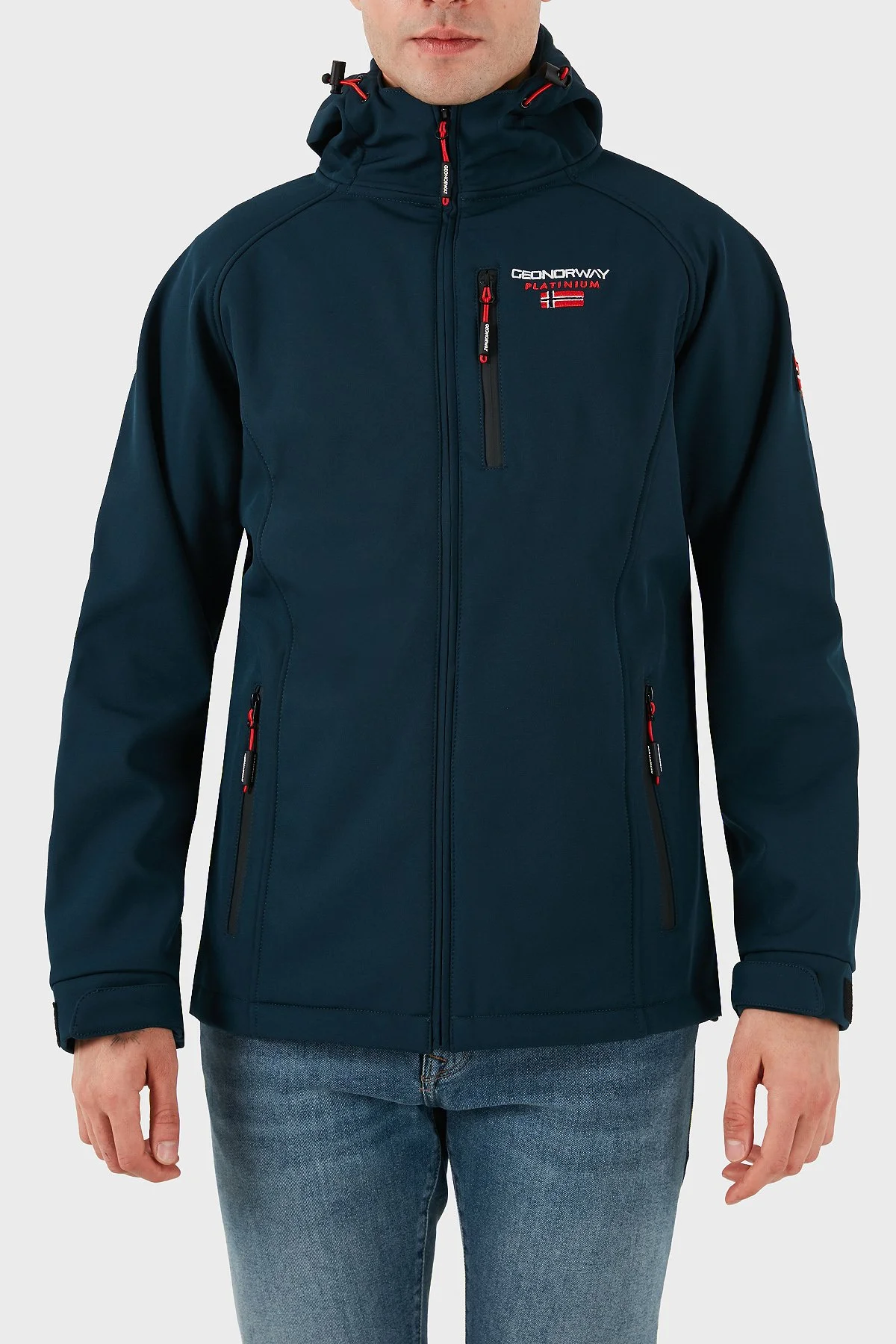 Norway Geographical Regular Fit Logolu Dik Yaka Kapüşonlu Erkek Mont TAKITO LACİVERT - 4