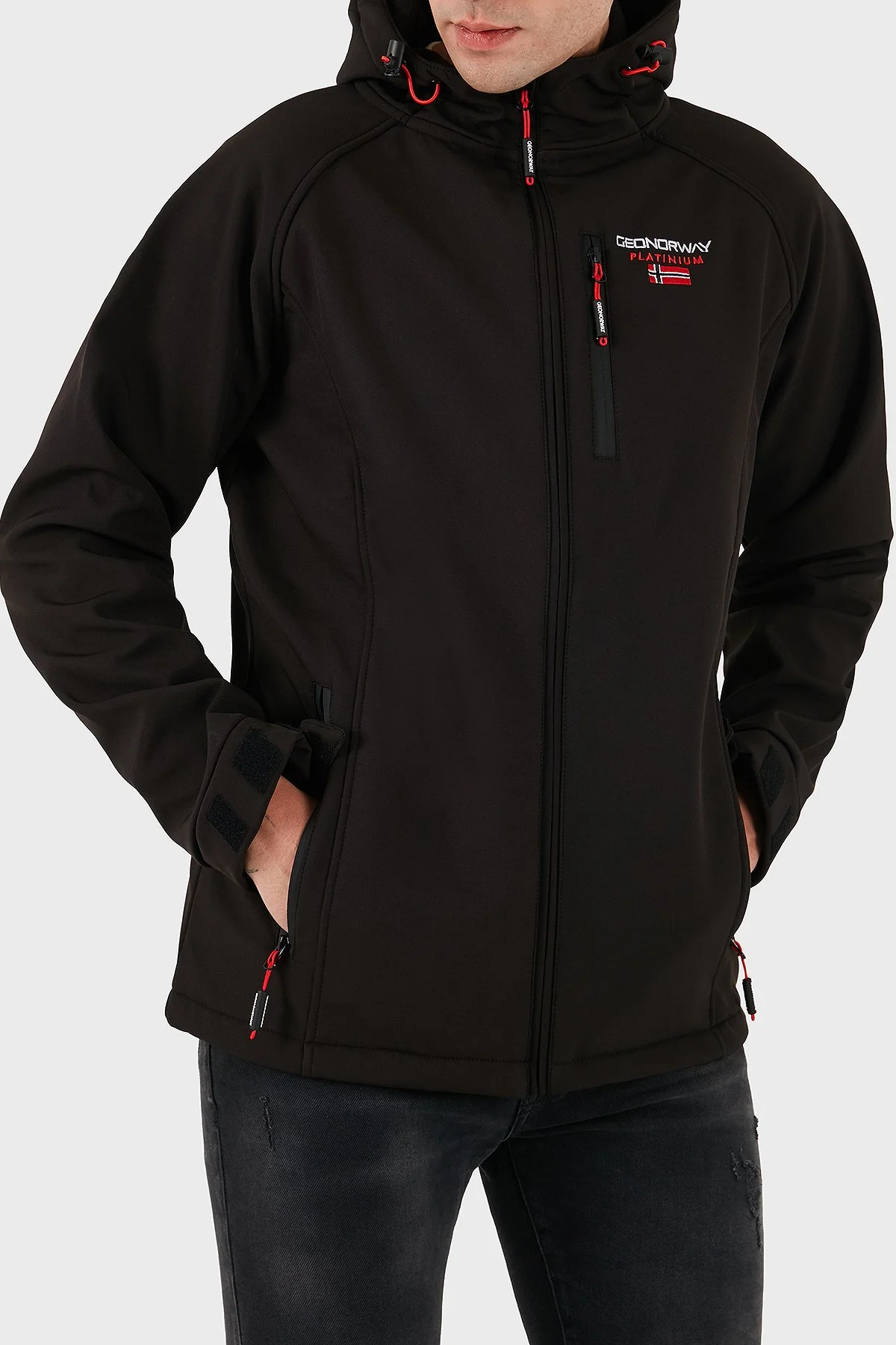 Norway Geographical Regular Fit Logolu Dik Yaka Kapüşonlu Erkek Mont TAKITO SİYAH - 4