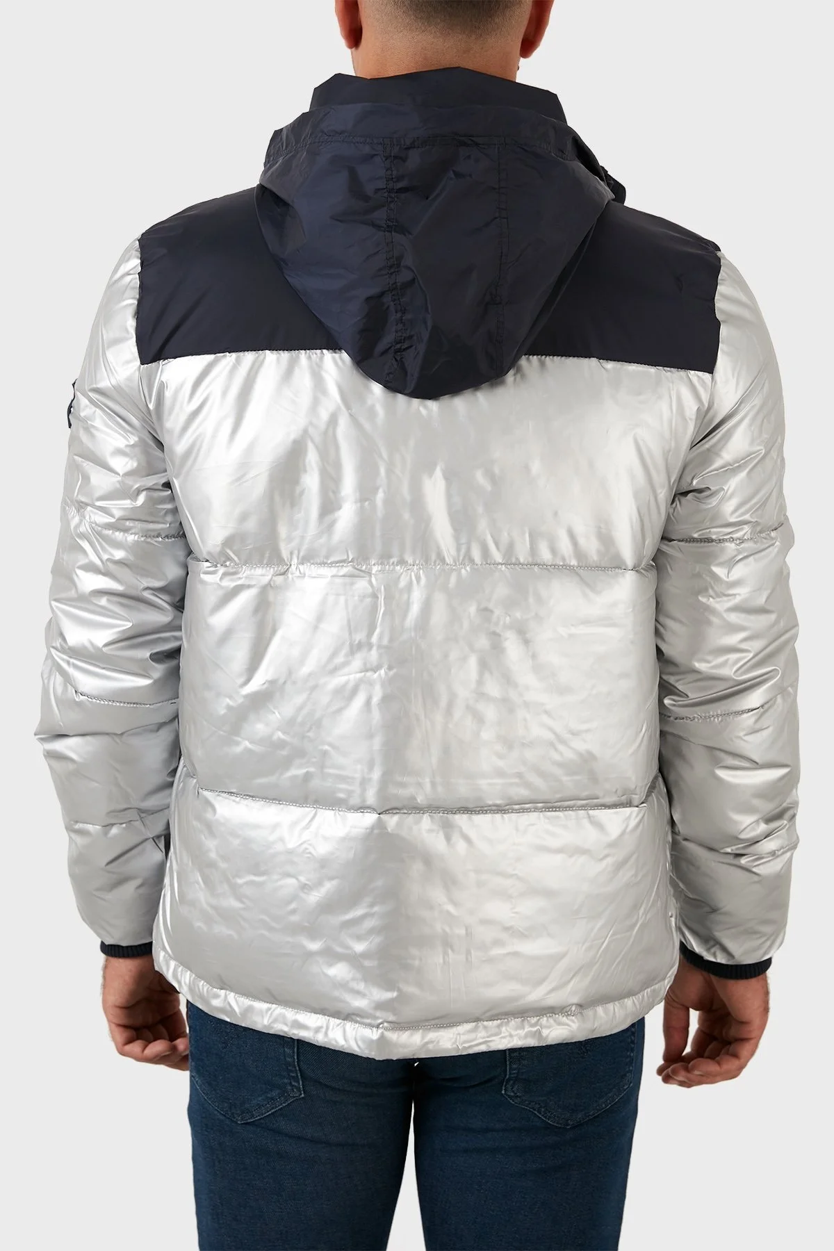 Norway Geographical Rüzgar ve Su Geçirmez Isı Yalıtımlı Outdoor Şişme Erkek Mont ASTRO LACİVERT-GÜMÜŞ - 6