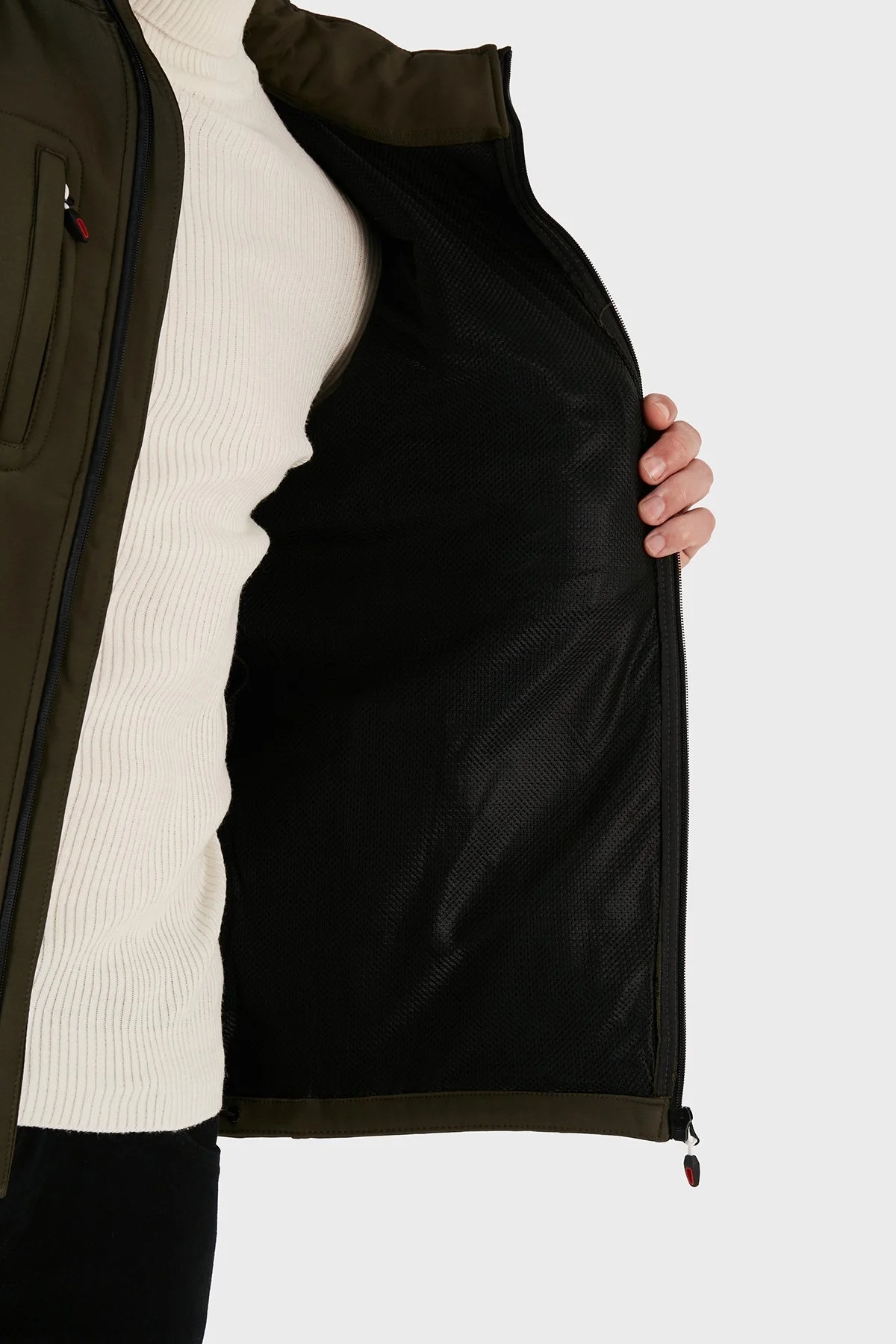 Norway Geographical Rüzgara Dayanıklı Softshell Kapüşonlu Outdoor Erkek Mont TUNAR HAKİ - 11