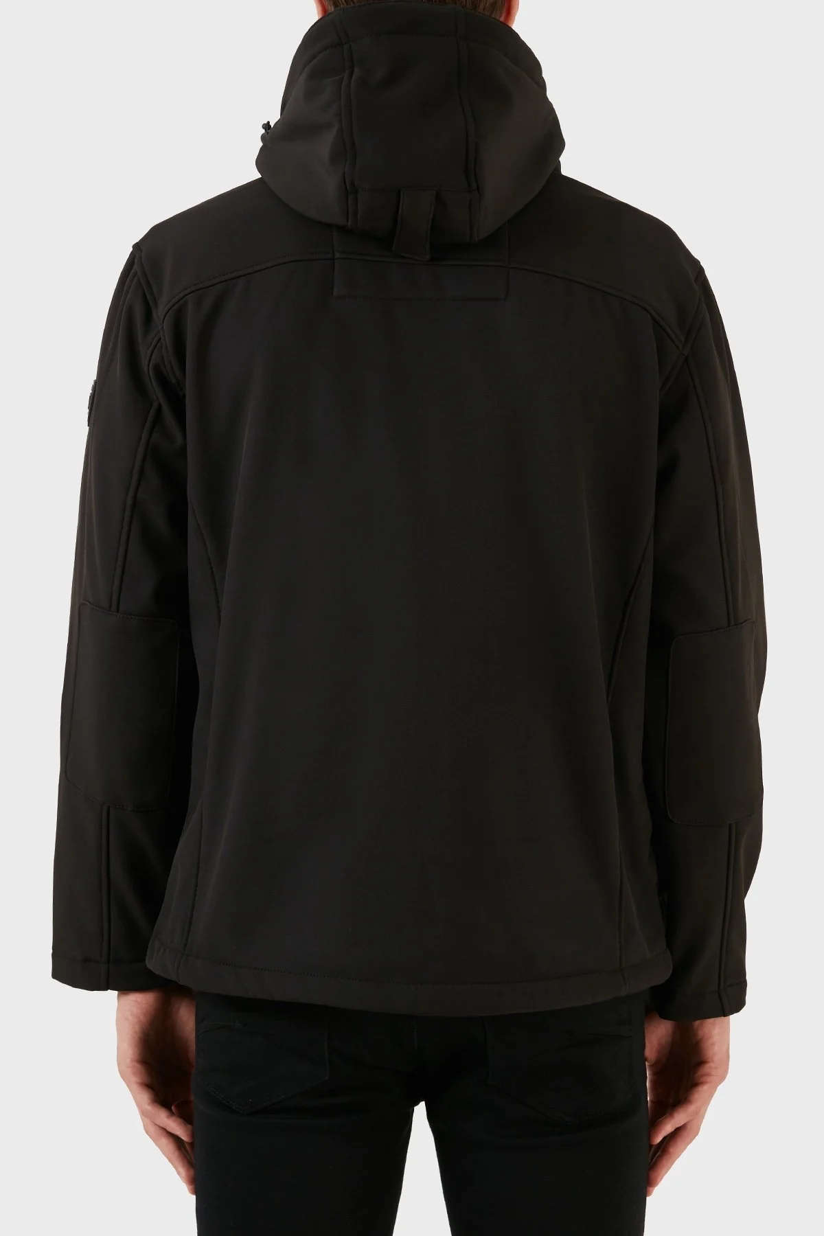 Norway Geographical Rüzgara Dayanıklı Softshell Kapüşonlu Outdoor Erkek Mont TUNAR SİYAH - 10