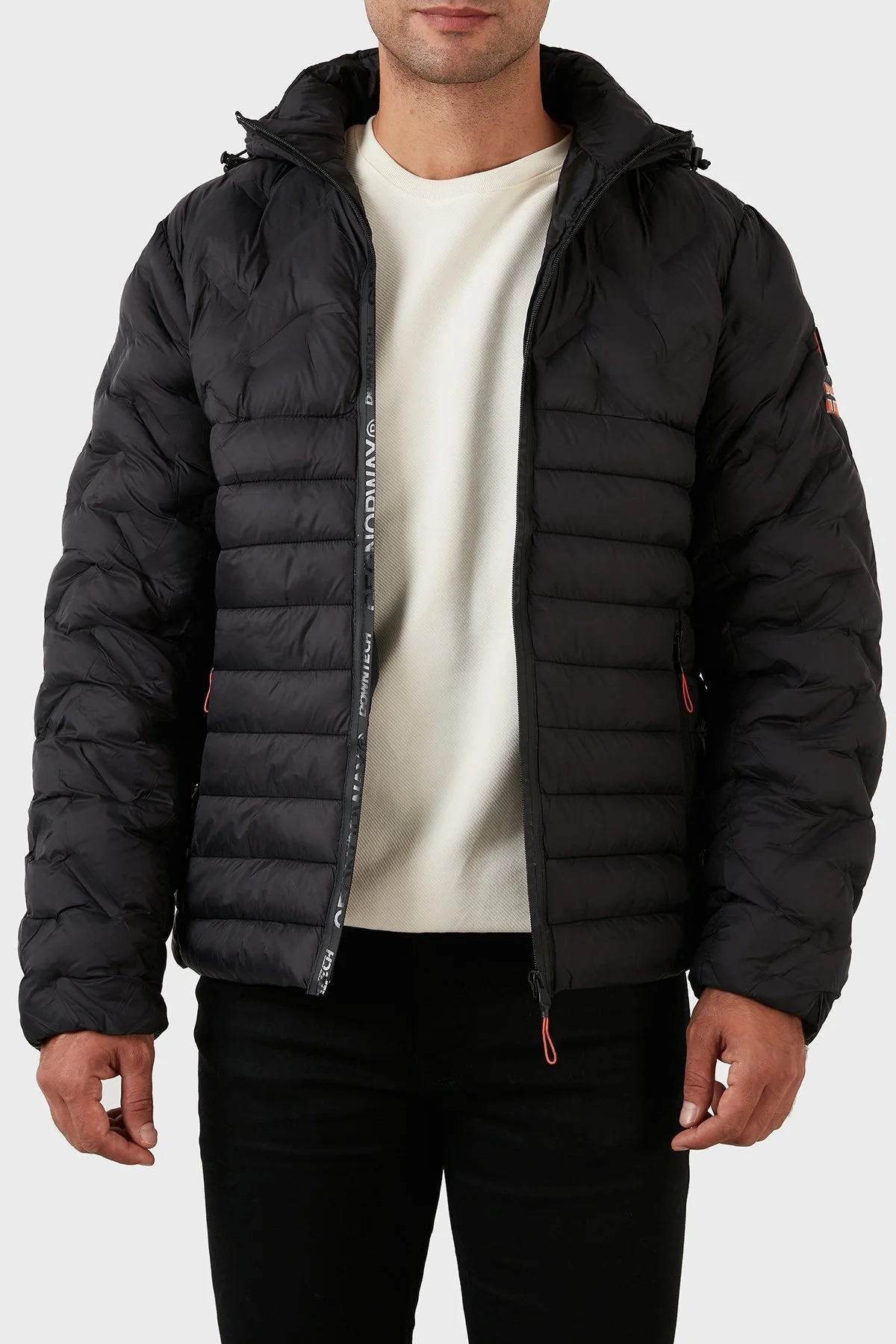 Norway Geographical Rüzgara ve Suya Dayanıklı Çıkarılabilir Kapüşonlu Erkek Mont BURATOR SİYAH - 4