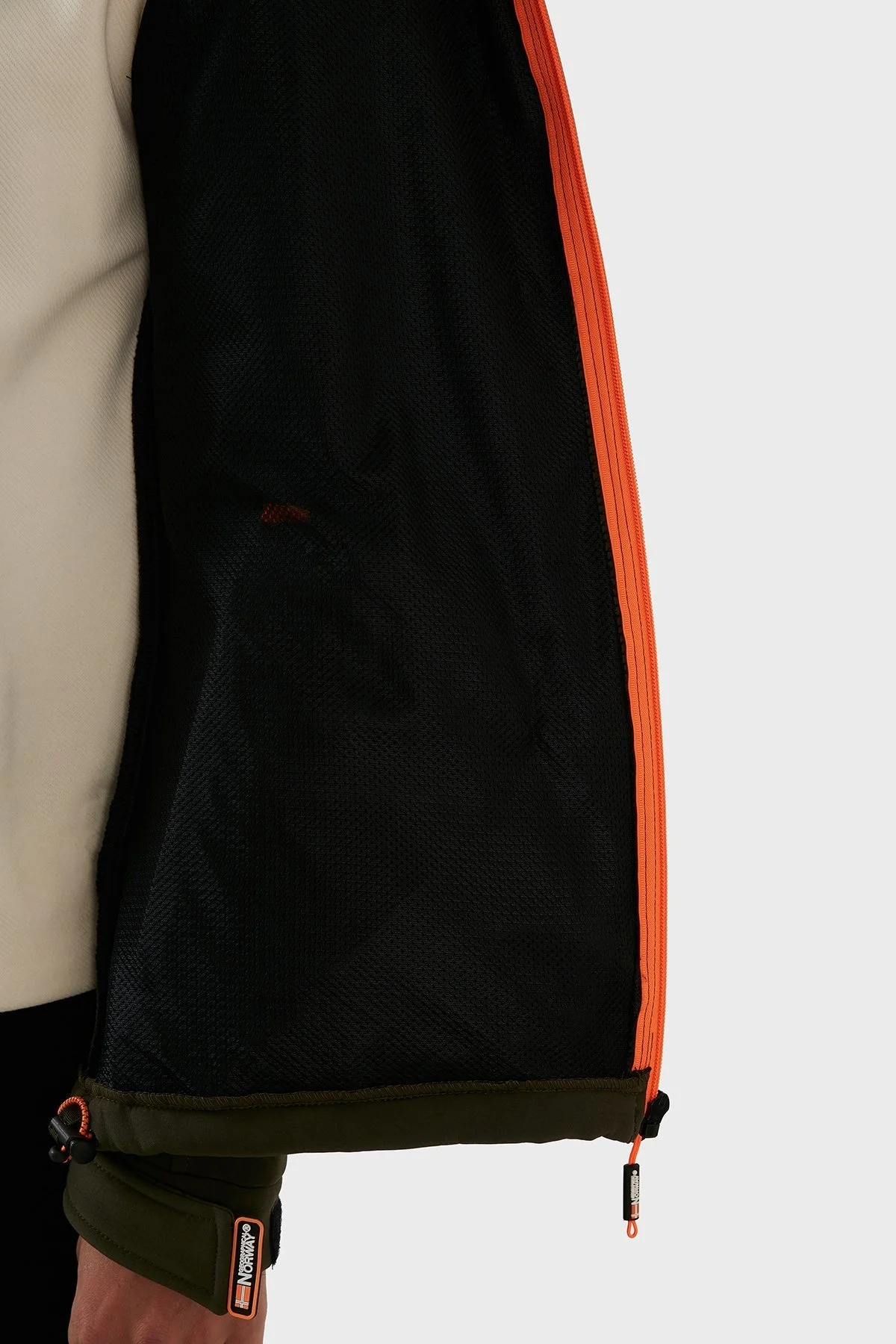 Norway Geographical Rüzgara ve Suya Dayanıklı Çıkarılabilir Kapüşonlu Softshell Erkek Mont TAKENI KAKİ - 5