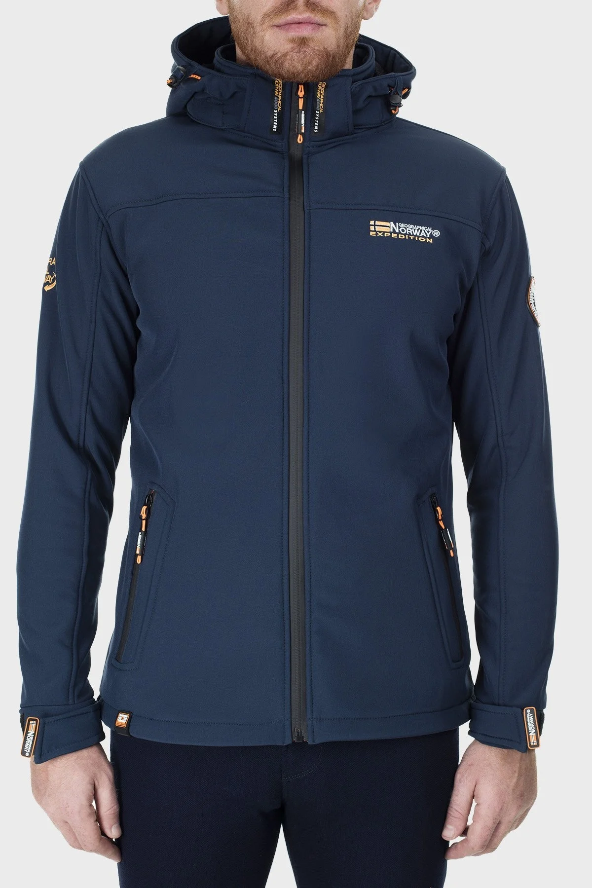 Norway Geographical Rüzgara ve Suya Dayanıklı Çıkarılabilir Kapüşonlu Softshell Erkek Mont TAKENI LACİVERT - 11