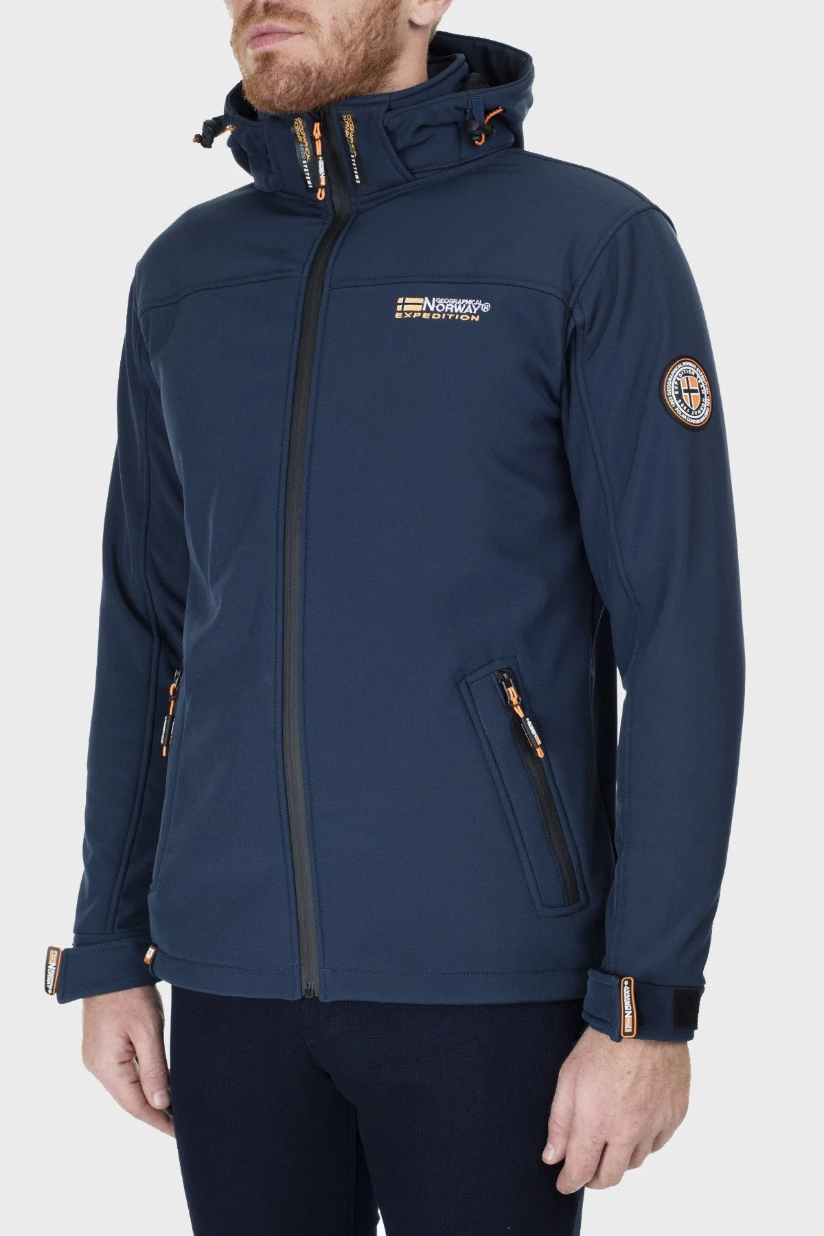 Norway Geographical Rüzgara ve Suya Dayanıklı Çıkarılabilir Kapüşonlu Softshell Erkek Mont TAKENI LACİVERT - 12