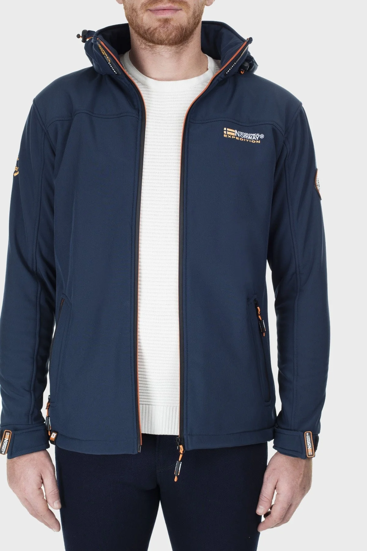 Norway Geographical Rüzgara ve Suya Dayanıklı Çıkarılabilir Kapüşonlu Softshell Erkek Mont TAKENI LACİVERT - 13