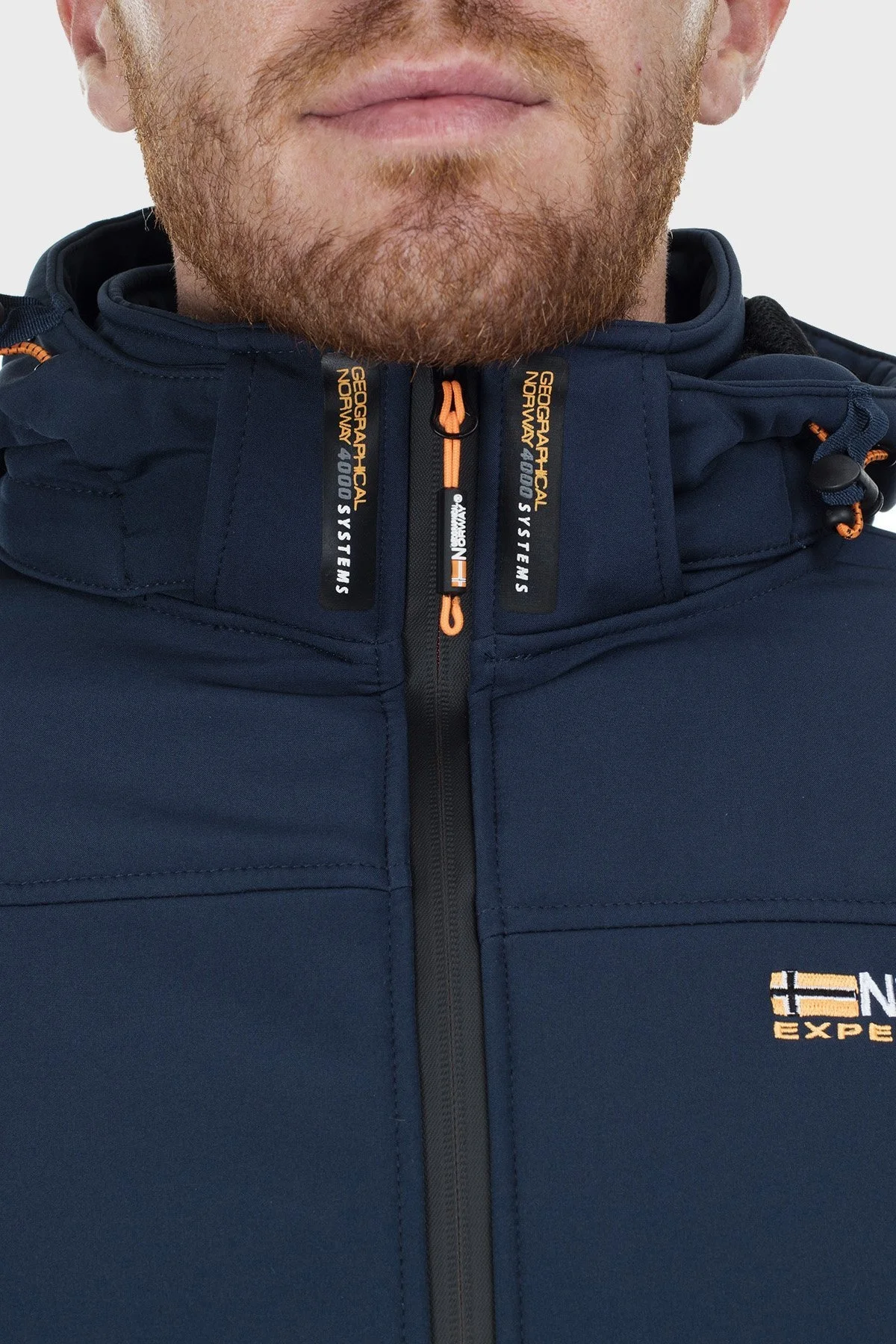 Norway Geographical Rüzgara ve Suya Dayanıklı Çıkarılabilir Kapüşonlu Softshell Erkek Mont TAKENI LACİVERT - 16