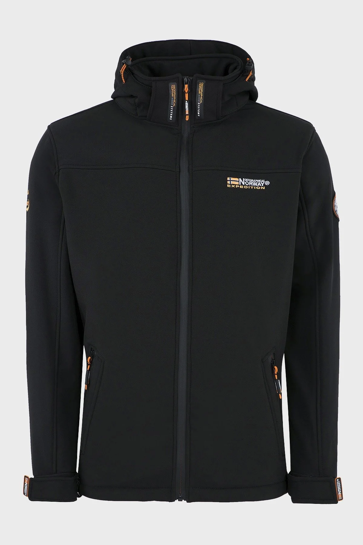 Norway Geographical Rüzgara ve Suya Dayanıklı Çıkarılabilir Kapüşonlu Softshell Erkek Mont TAKENI SİYAH - 8