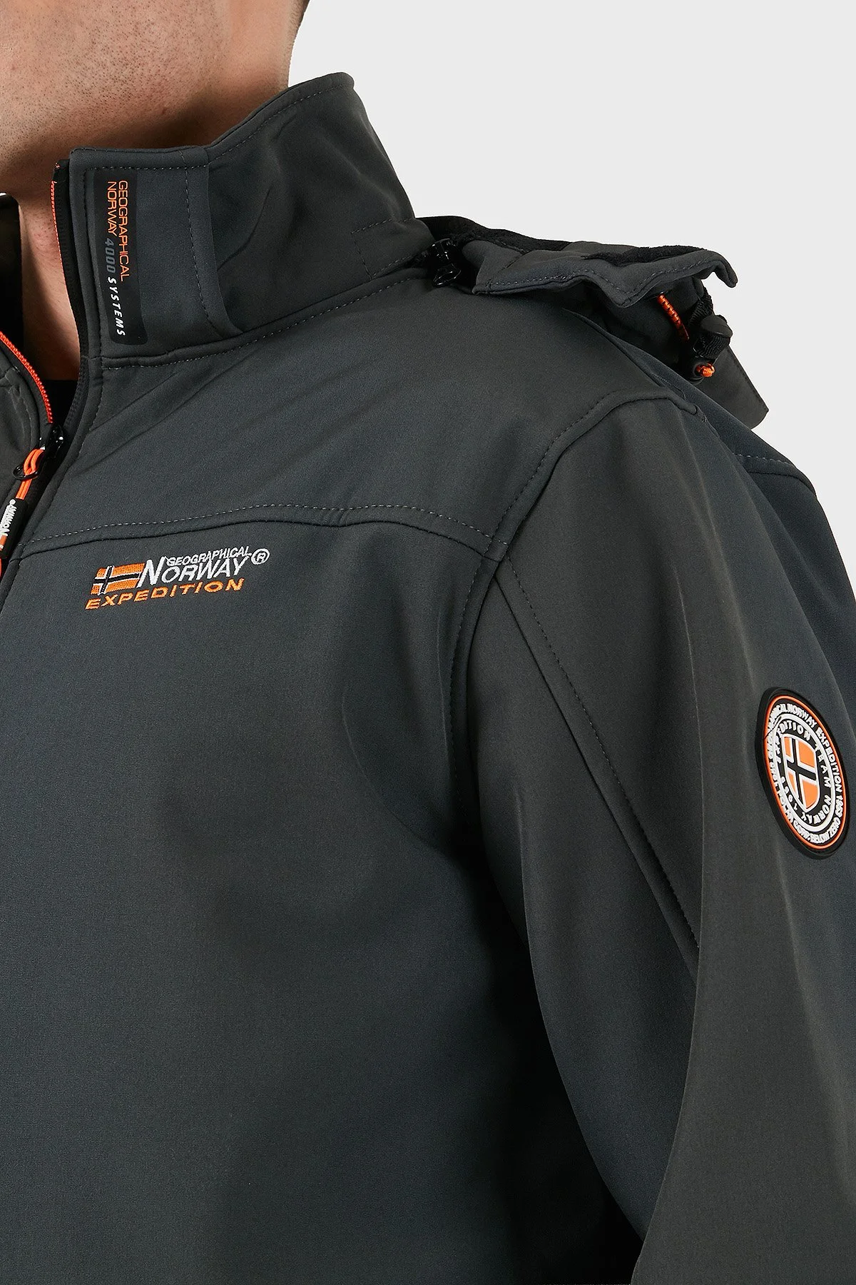 Norway Geographical Rüzgara ve Suya Dayanıklı Çıkarılabilir Kapüşonlu Softshell Erkek Mont TAKENI YEŞİL - 5