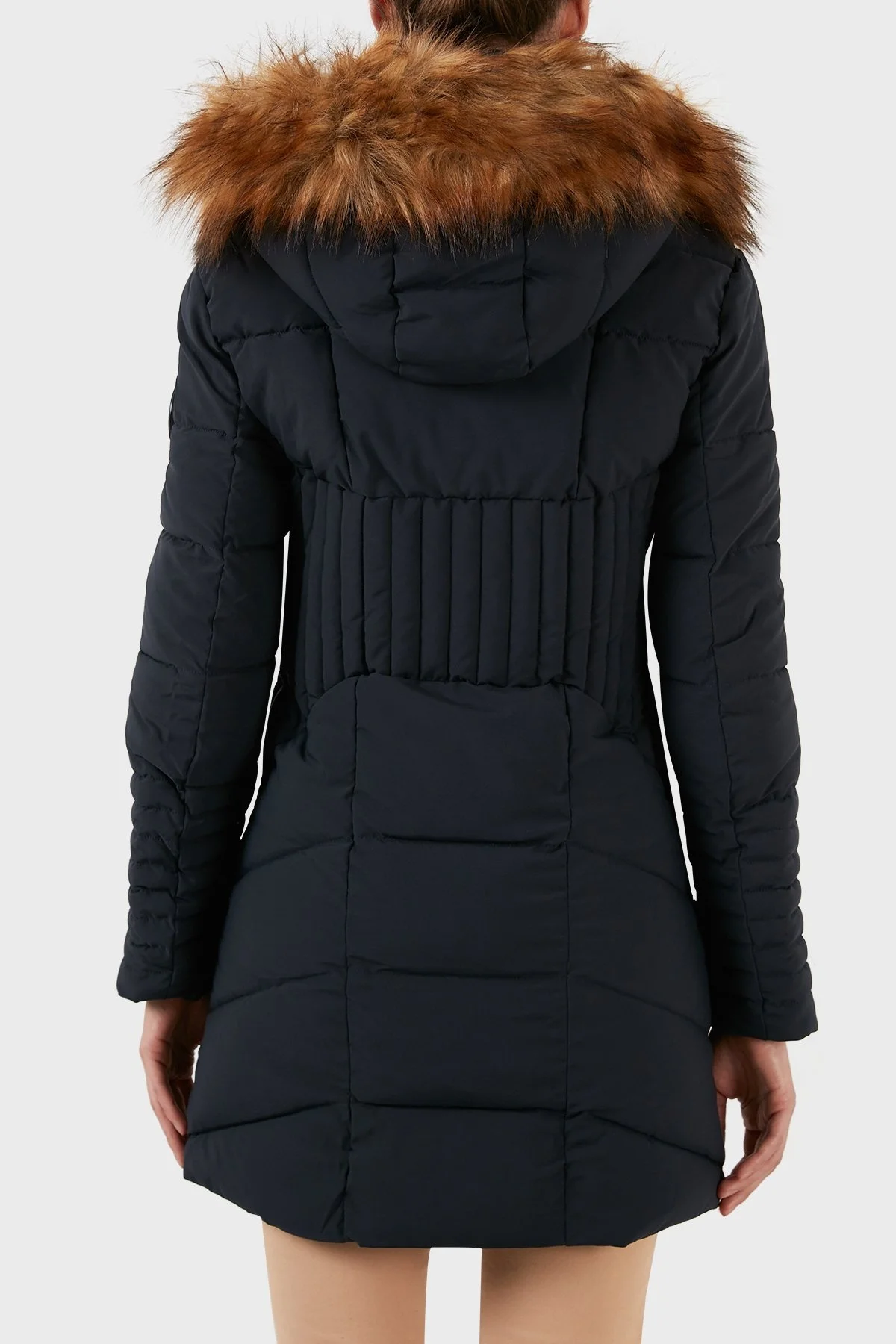 Norway Geographical Rüzgara ve Suya Dayanıklı Kapüşonlu Bayan Parka CHAYA LACİVERT - 16