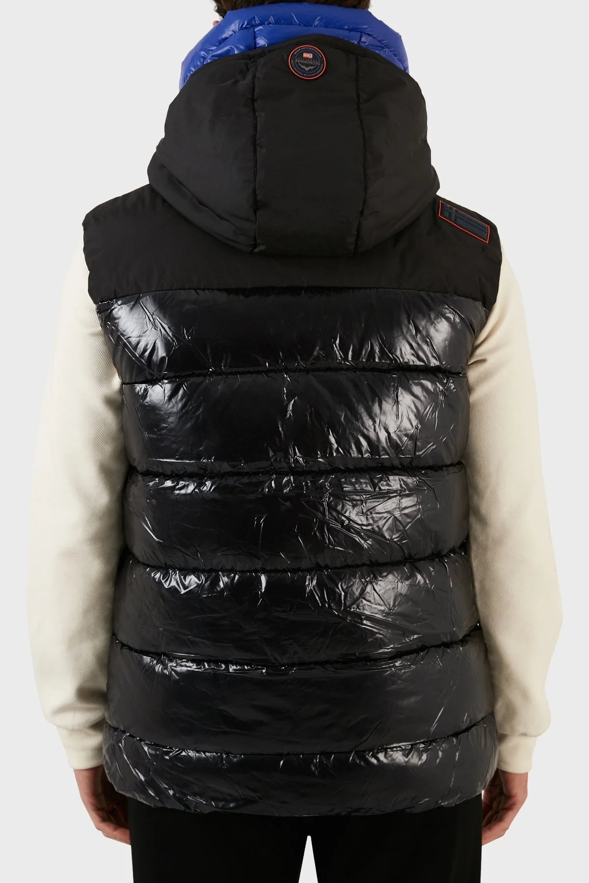 Norway Geographical Rüzgara ve Suya Dayanıklı Kapüşonlu Şişme Erkek Yelek VENTOR SİYAH - 13