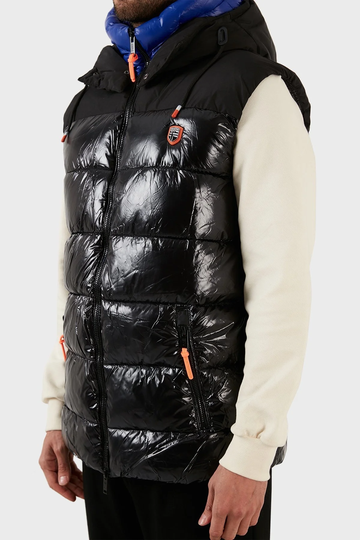 Norway Geographical Rüzgara ve Suya Dayanıklı Kapüşonlu Şişme Erkek Yelek VENTOR SİYAH - 14