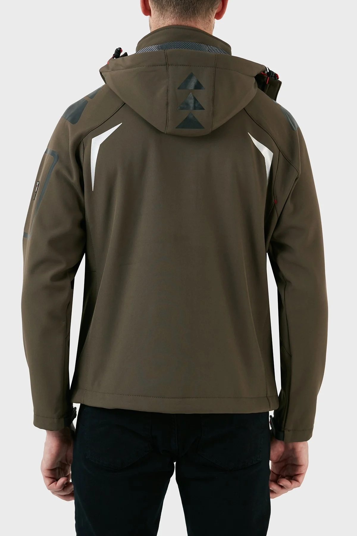 Norway Geographical Su Geçirmez 4000 mm Kapüşonlu Outdoor Erkek Mont TECHNO HAKİ-SİYAH - 10