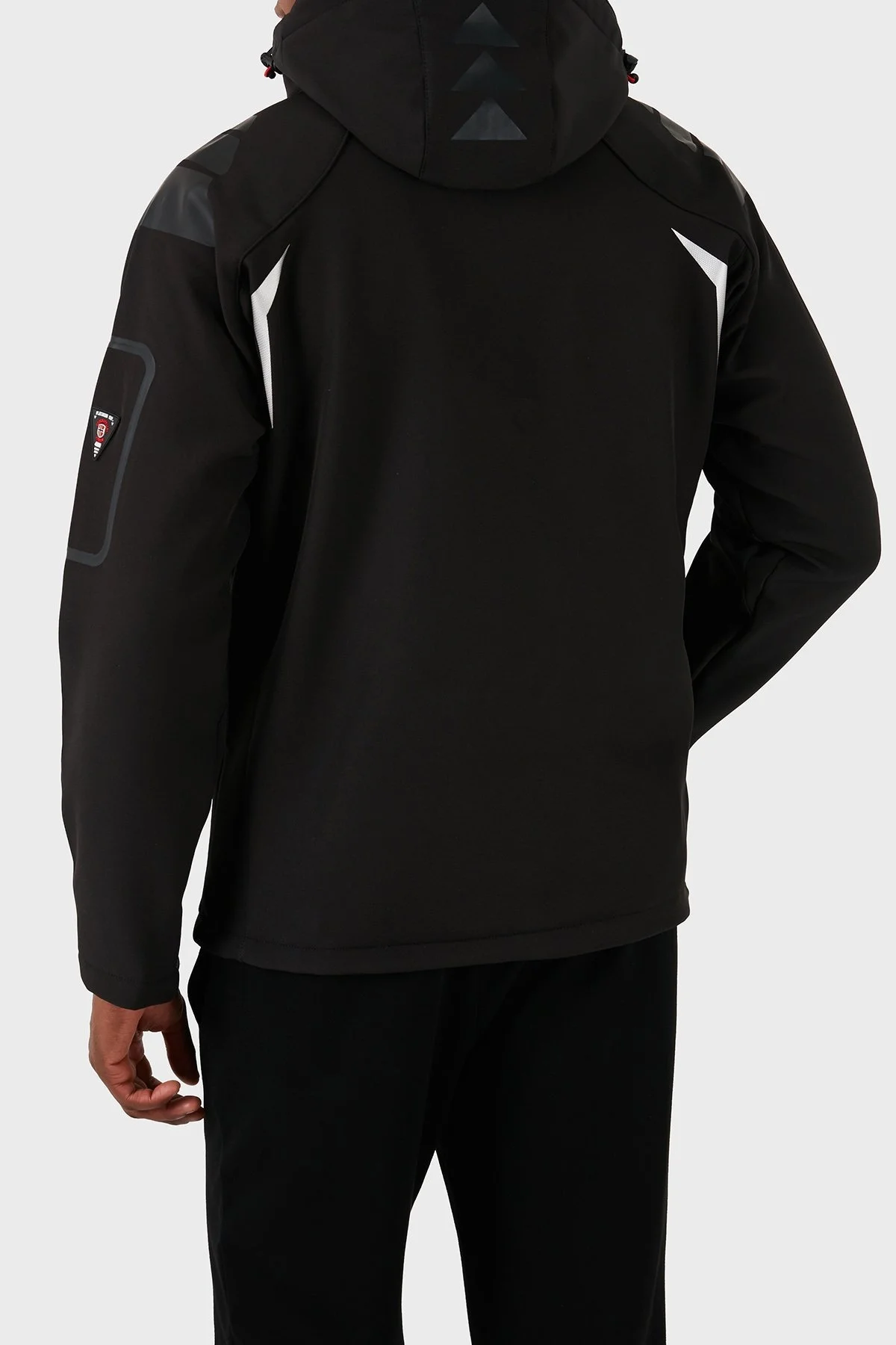 Norway Geographical Su Geçirmez 4000 mm Kapüşonlu Outdoor Erkek Mont TECHNO SİYAH-KIRMIZI - 10