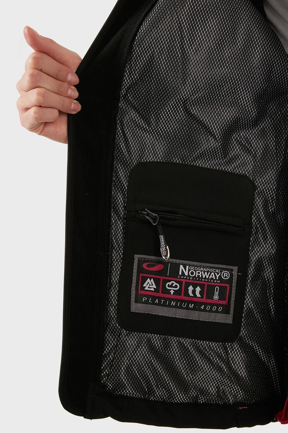 Norway Geographical Su Geçirmez 4000 mm Softshell Çıkarılabilir Kapüşonlu Bayan Mont TISLAND SİYAH - 12