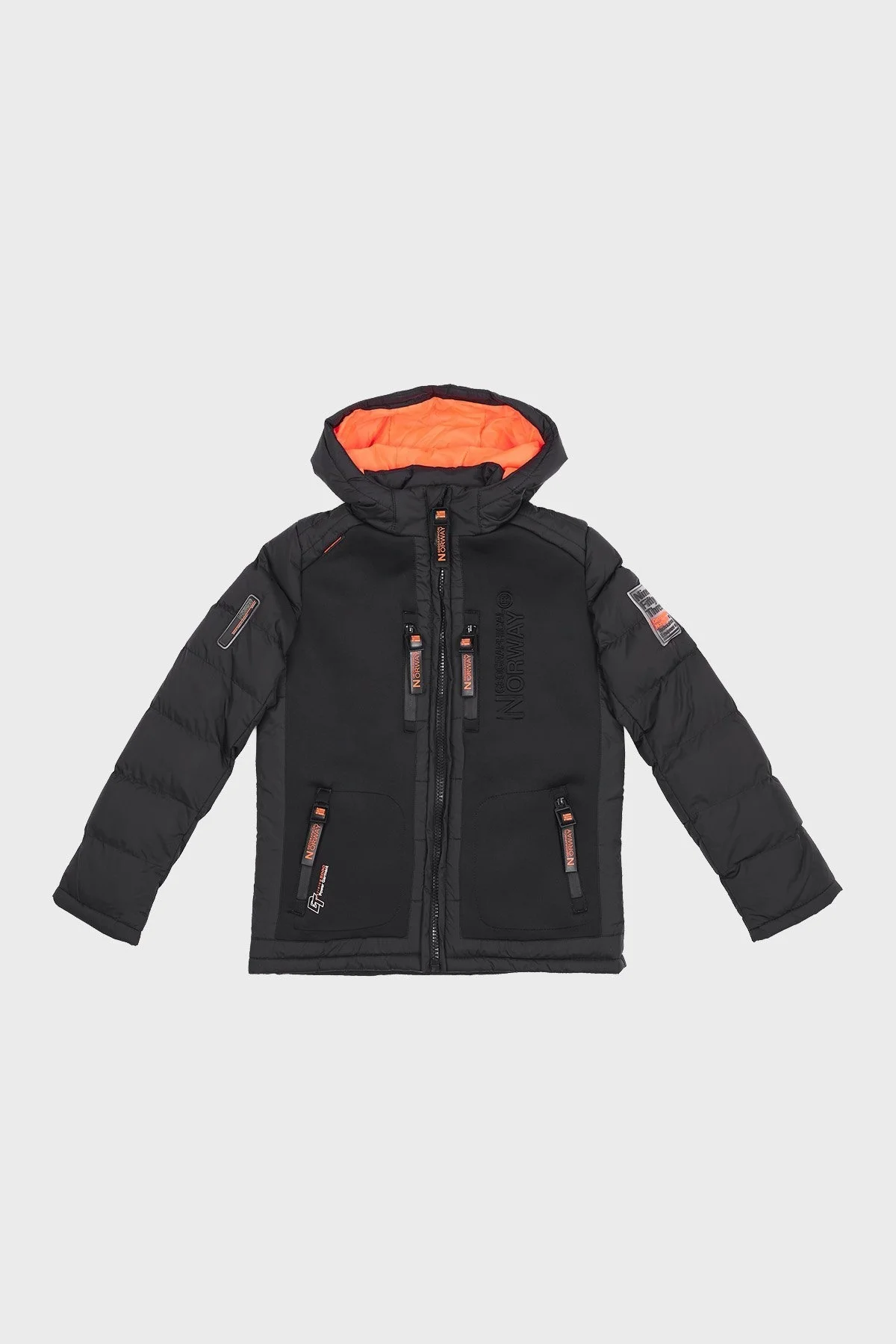 Norway Geographical Su Geçirmez 5000 mm Kapüşonlu Çocuk Parka BEACHWOODB SİYAH - 1