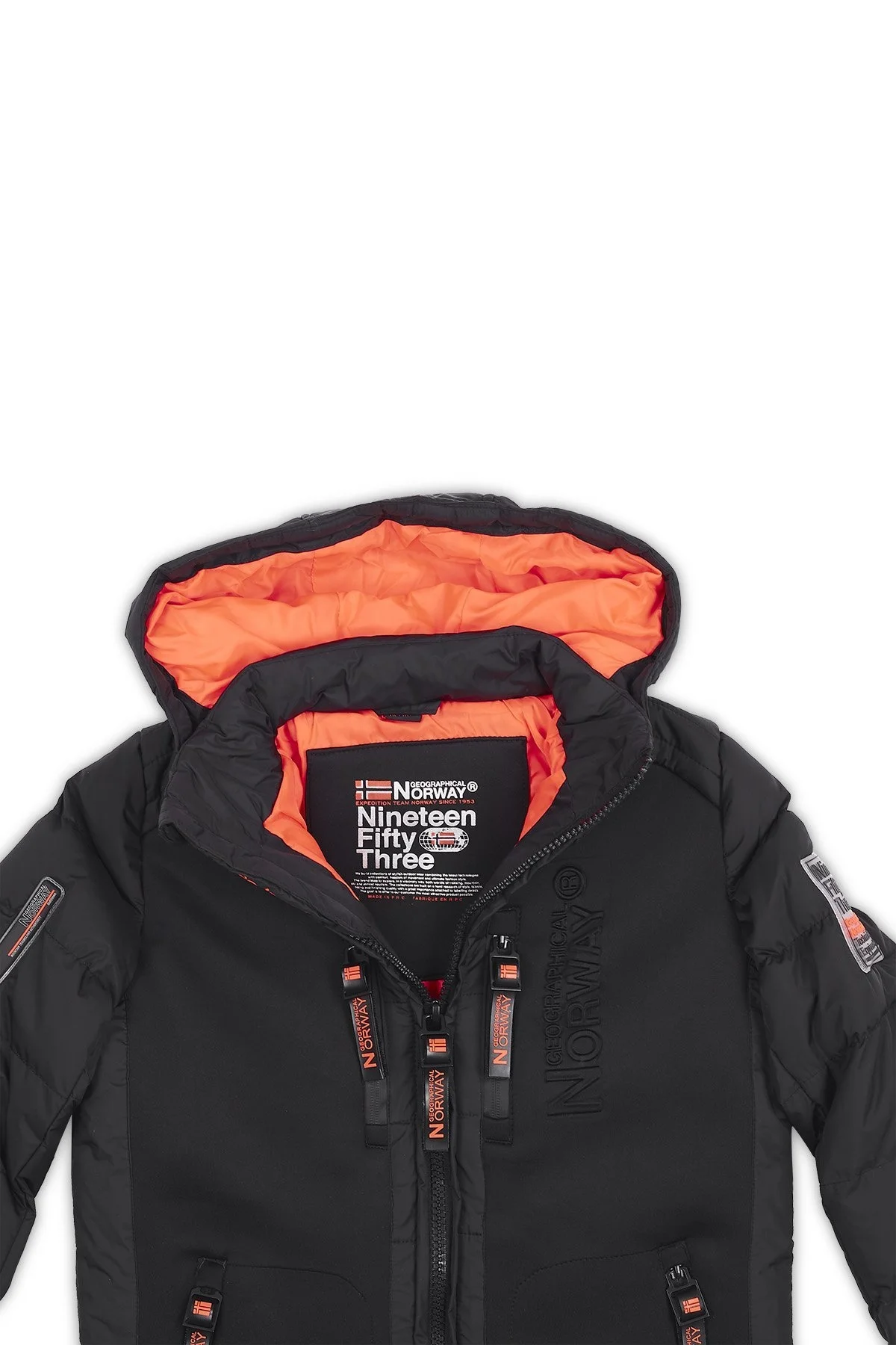 Norway Geographical Su Geçirmez 5000 mm Kapüşonlu Çocuk Parka BEACHWOODB SİYAH - 4