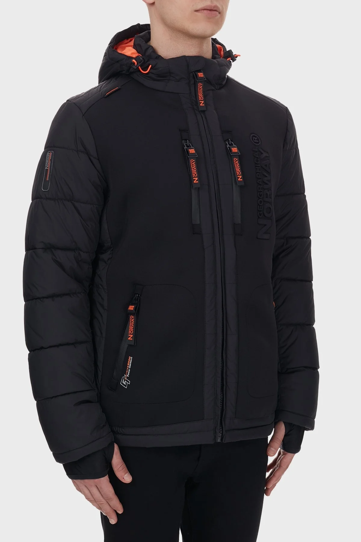 Norway Geographical Su Geçirmez Kapüşonlu Erkek Parka BEACHWOOD SİYAH - 12