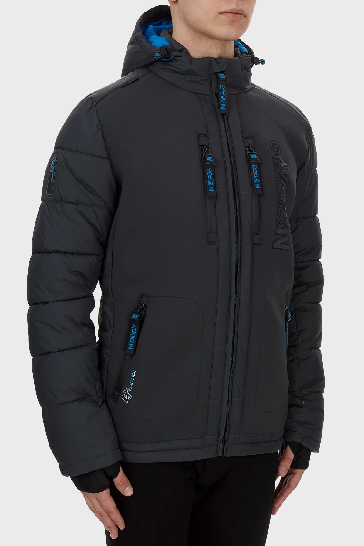 Norway Geographical Su Geçirmez Kapüşonlu Erkek Parka BEACHWOOD GRİ - 12