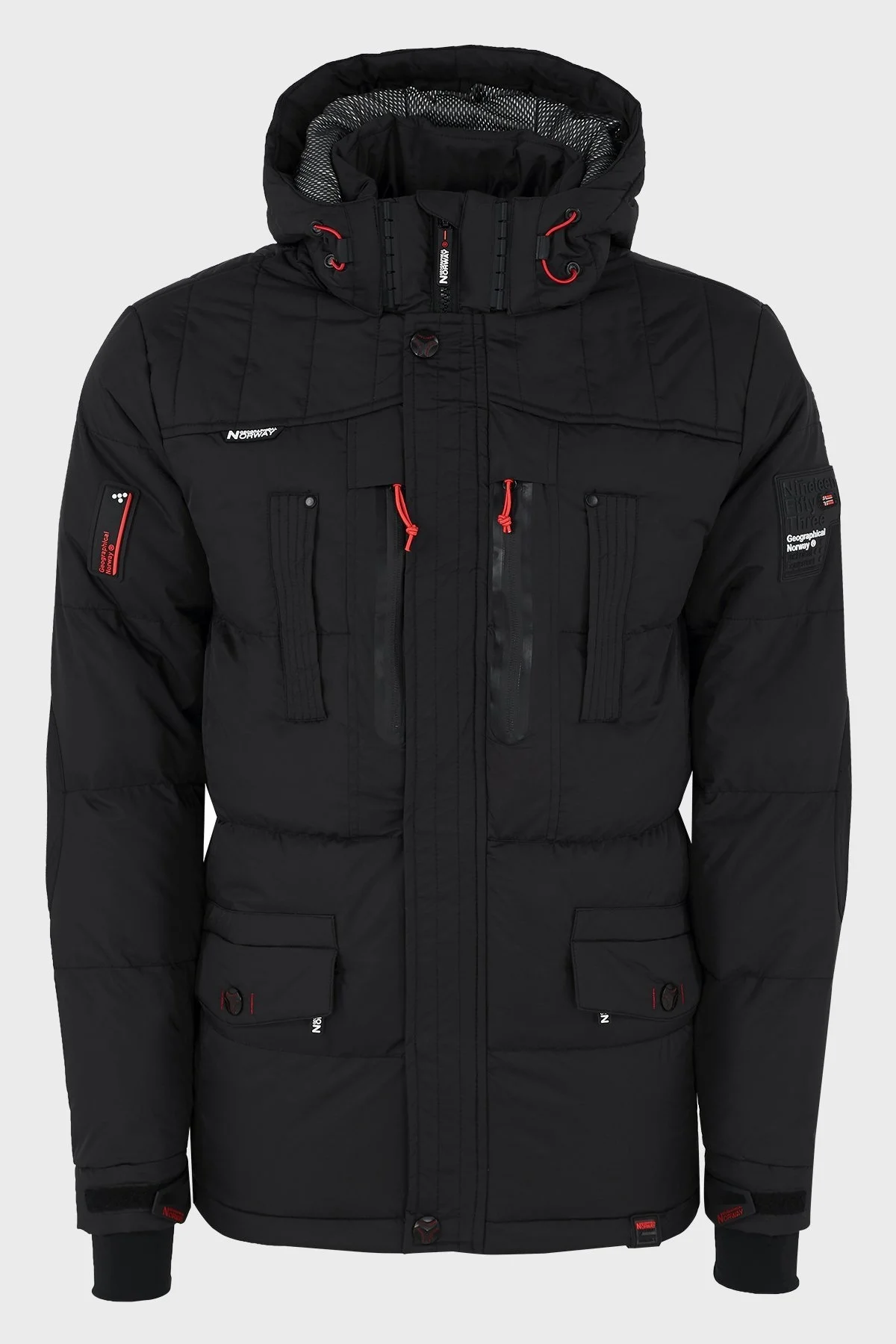 Norway Geographical Su Geçirmez 5000 mm Outdoor Erkek Parka BASILBOLI SİYAH - 8