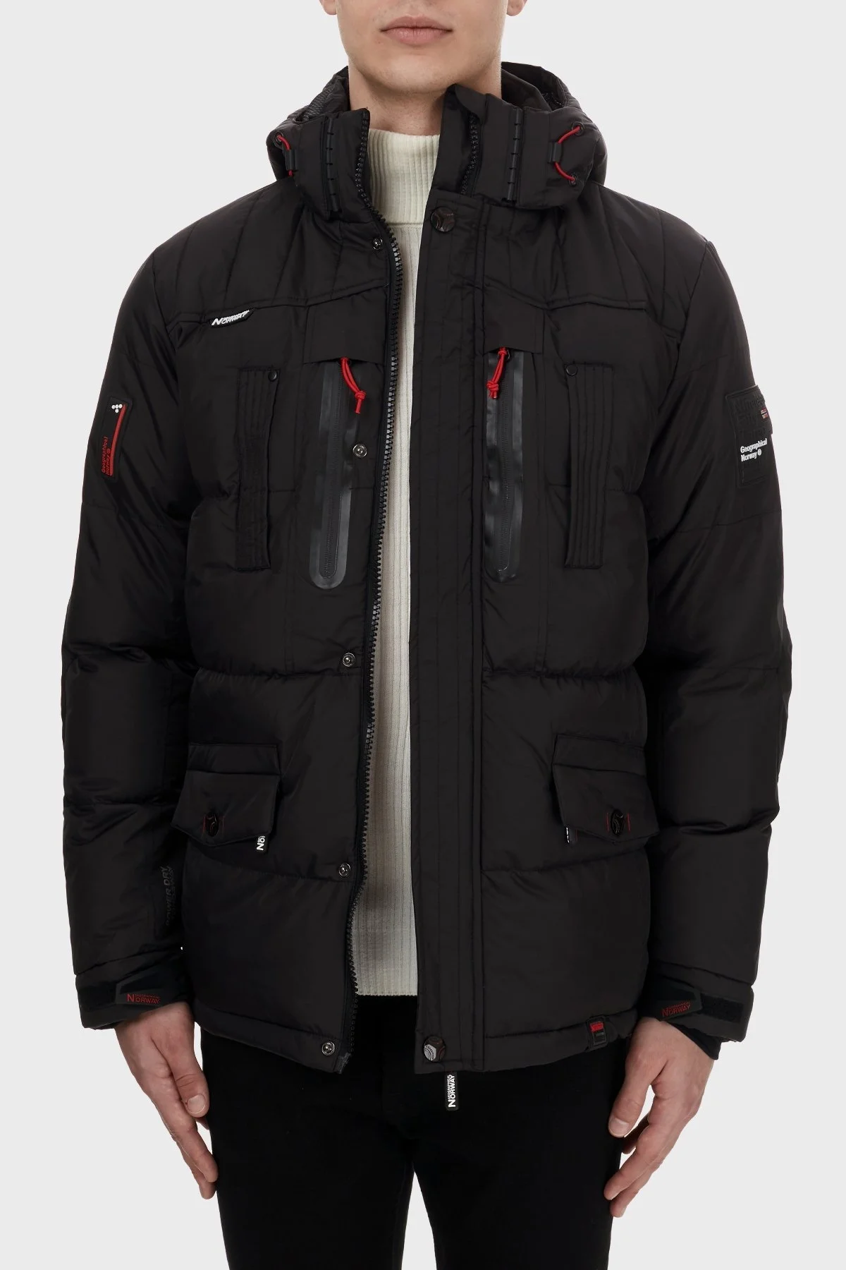 Norway Geographical Su Geçirmez 5000 mm Outdoor Erkek Parka BASILBOLI SİYAH - 11