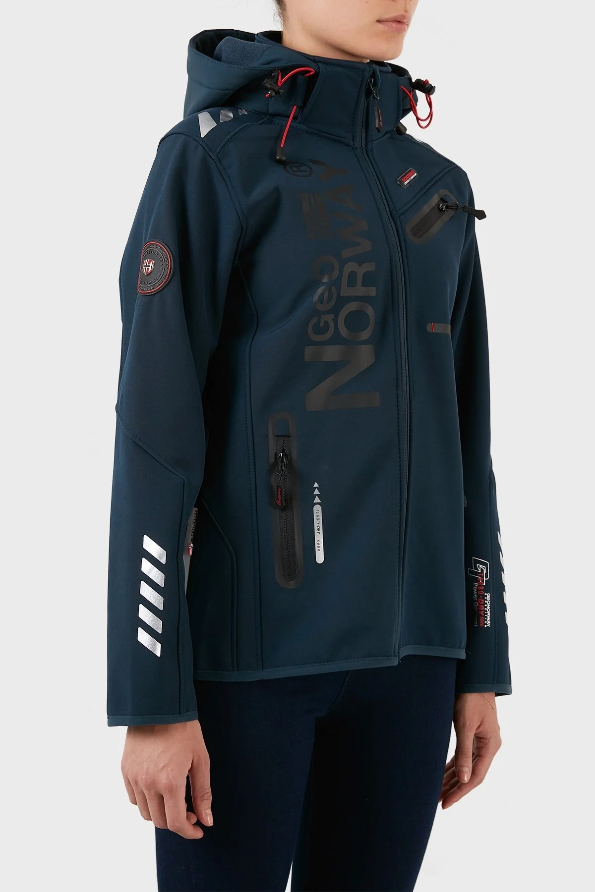 Norway Geographical Su Geçirmez 5000 mm Softshell Çıkarılabilir Kapüşonlu Bayan Mont REINE LACİVERT-LACİVERT - 3