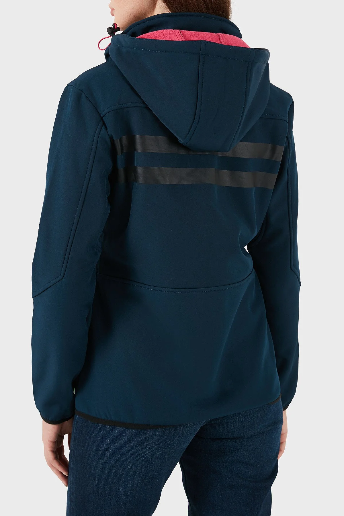 Norway Geographical Su Geçirmez 5000 mm Softshell Çıkarılabilir Kapüşonlu Bayan Mont REINE LACİVERT-PEMBE - 2