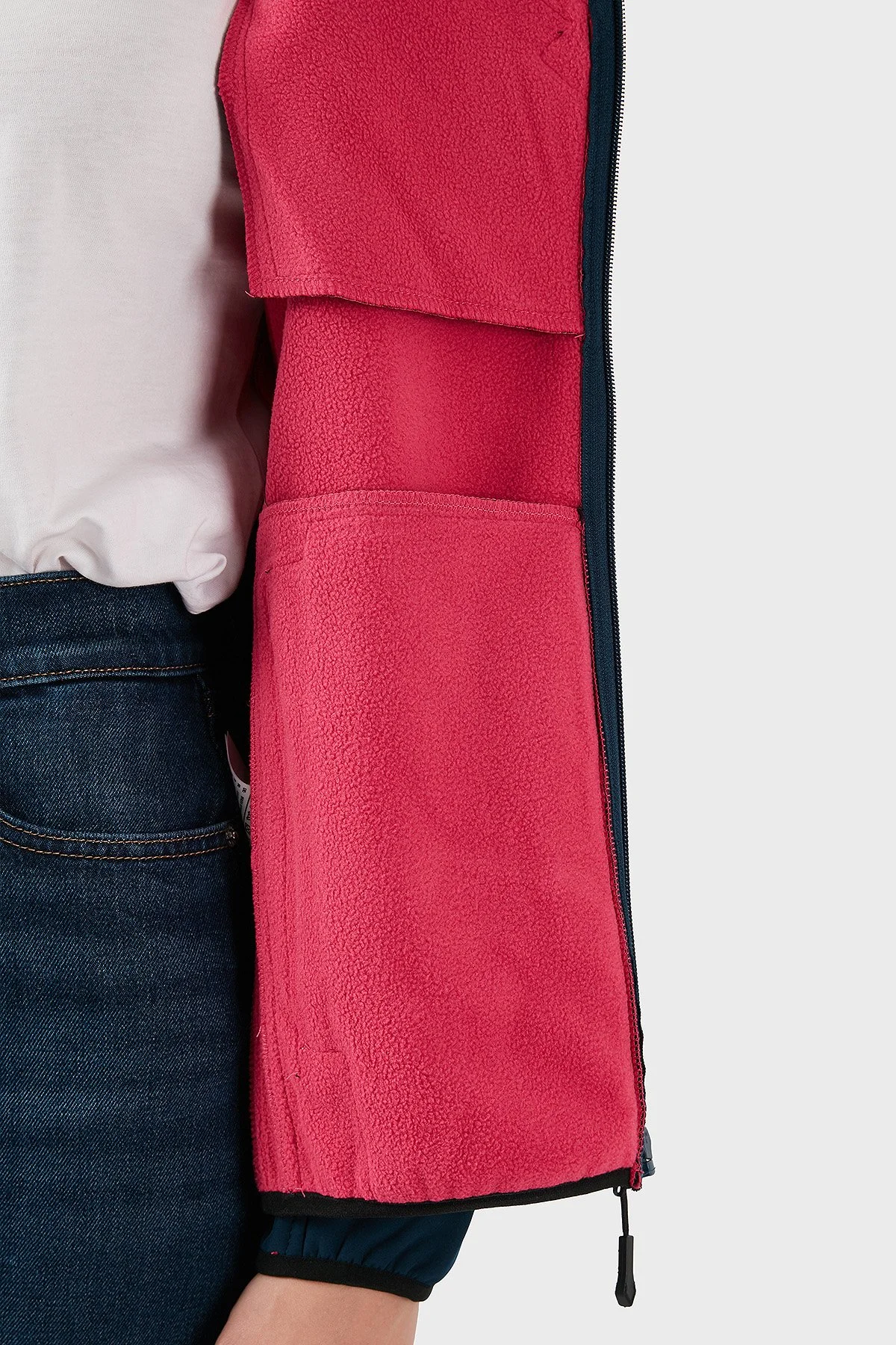 Norway Geographical Su Geçirmez 5000 mm Softshell Çıkarılabilir Kapüşonlu Bayan Mont REINE LACİVERT-PEMBE - 7