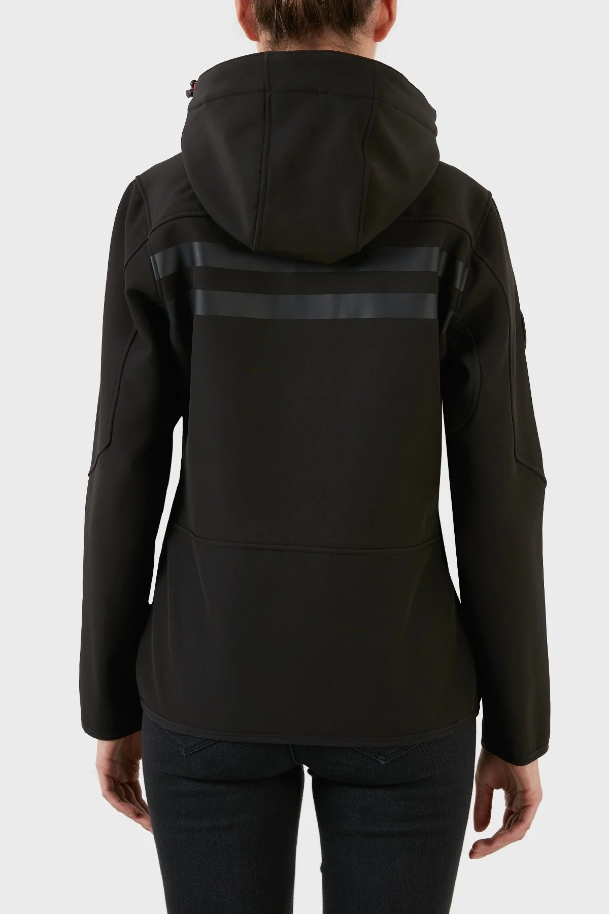 Norway Geographical Su Geçirmez 5000 mm Softshell Çıkarılabilir Kapüşonlu Bayan Mont REINE SİYAH-SİYAH - 6
