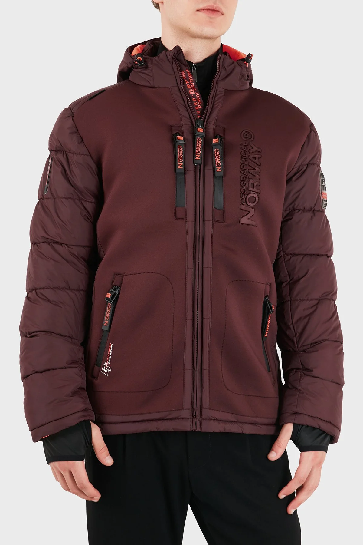 Norway Geographical Su Geçirmez Kapüşonlu Erkek Parka BEACHWOOD Kahve - 1