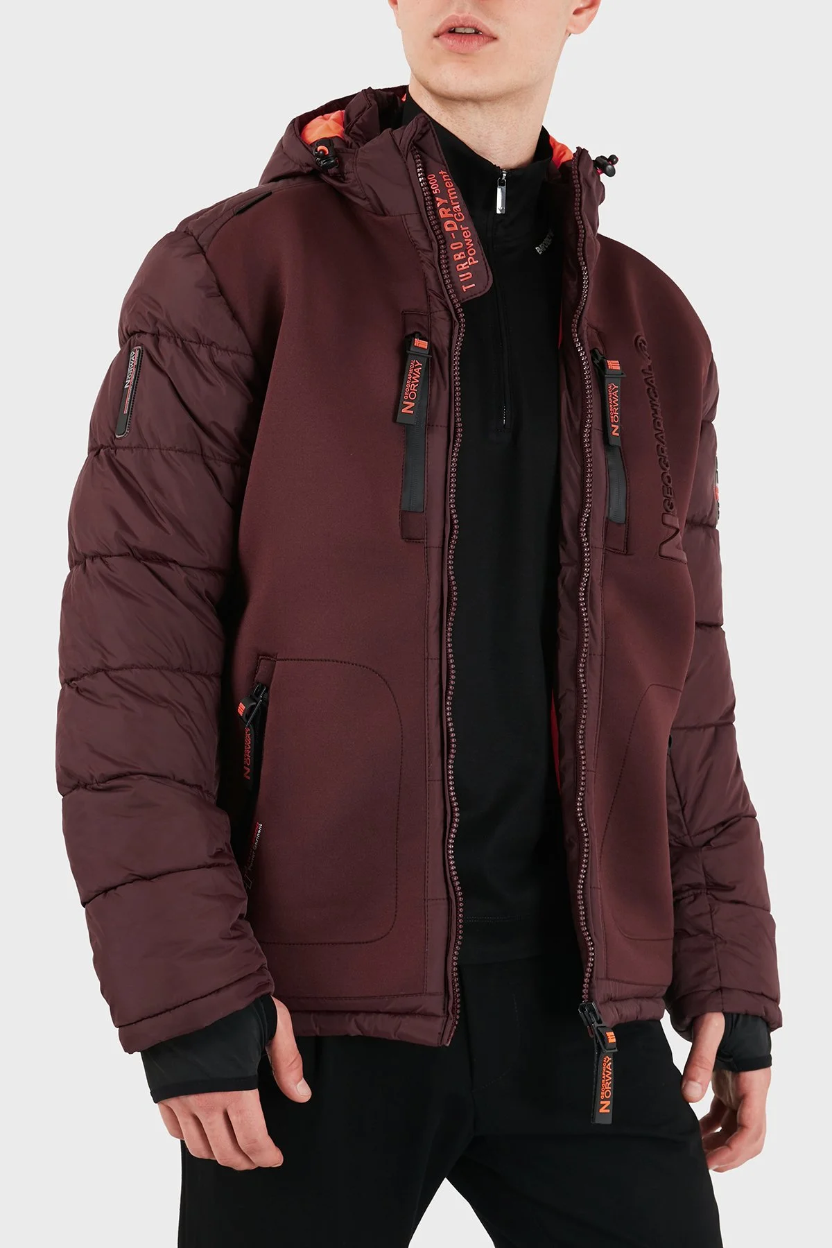 Norway Geographical Su Geçirmez Kapüşonlu Erkek Parka BEACHWOOD Kahve - 4