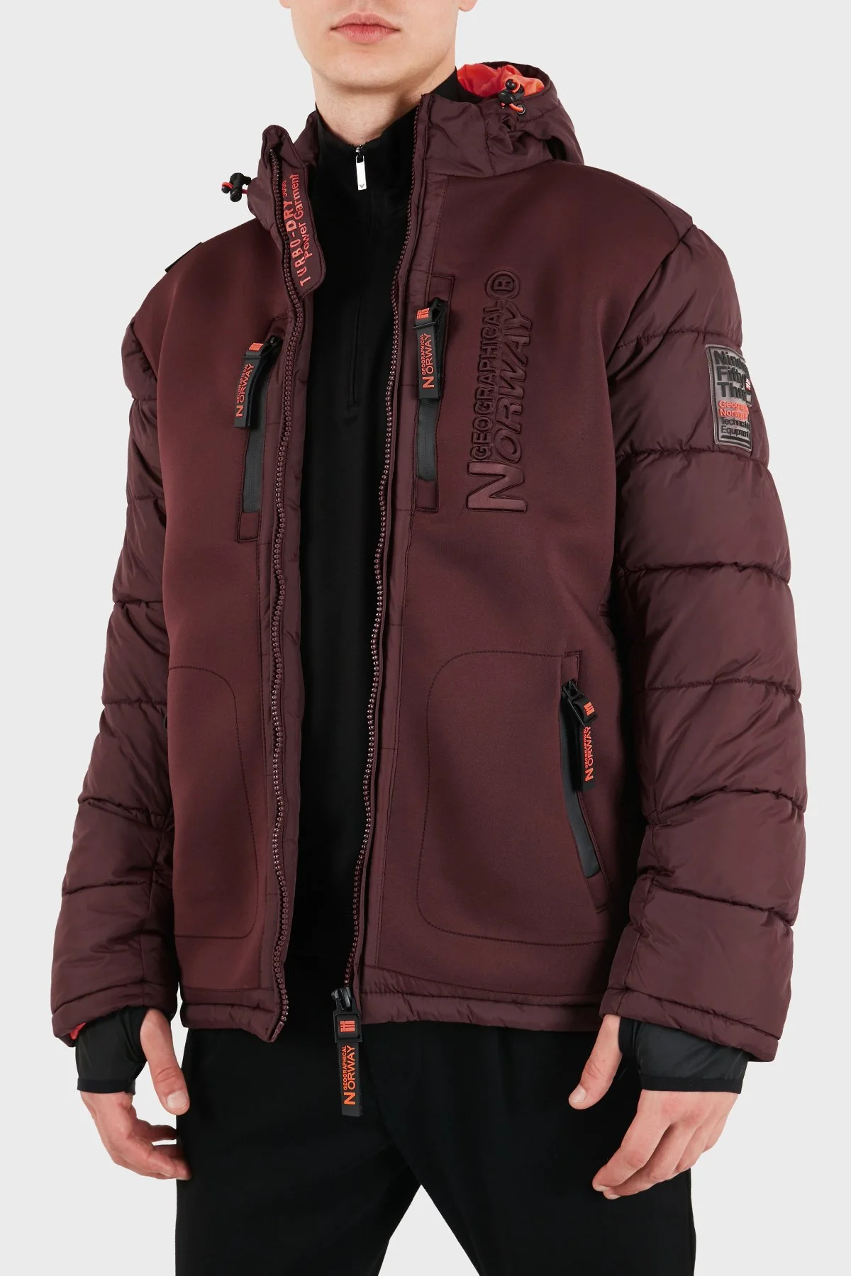 Norway Geographical Su Geçirmez Kapüşonlu Erkek Parka BEACHWOOD Kahve - 5