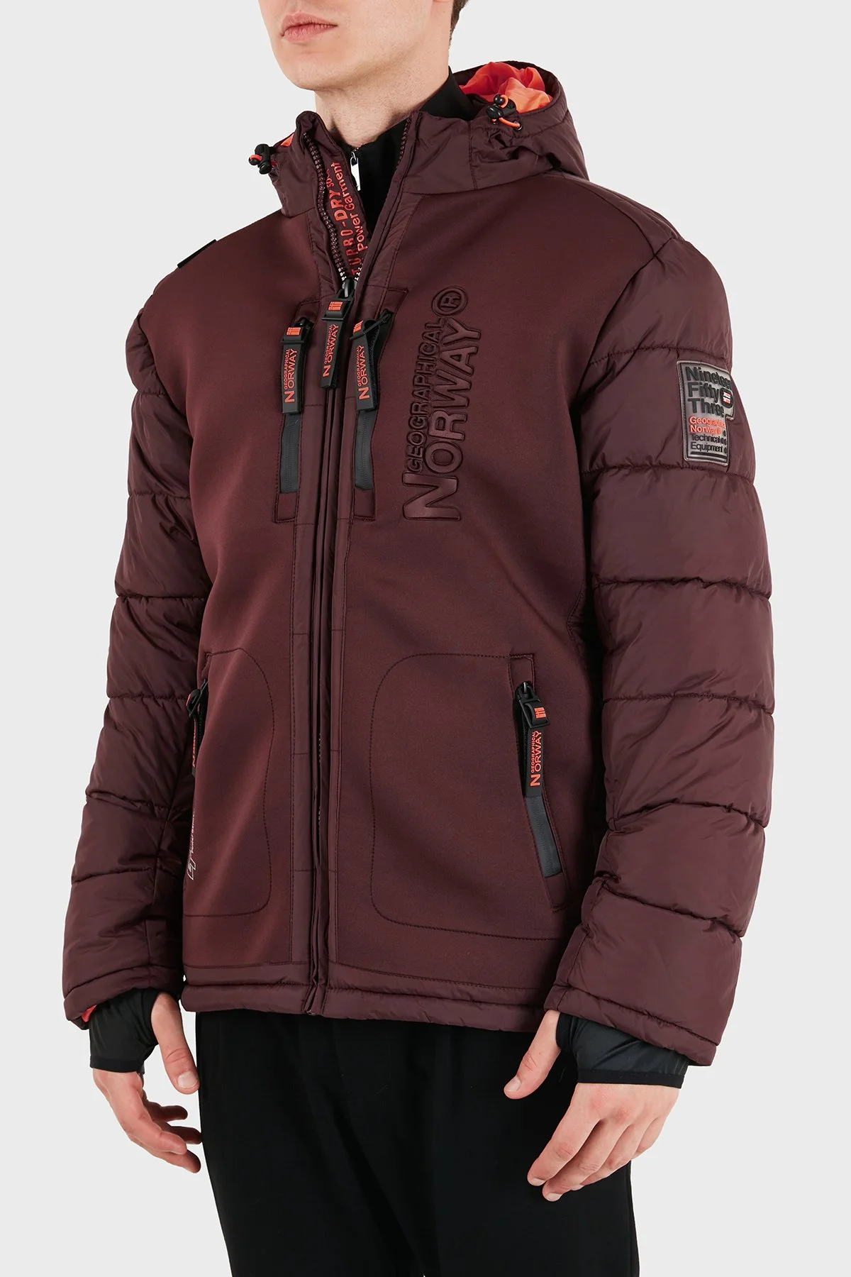 Norway Geographical Su Geçirmez Kapüşonlu Erkek Parka BEACHWOOD Kahve - 6