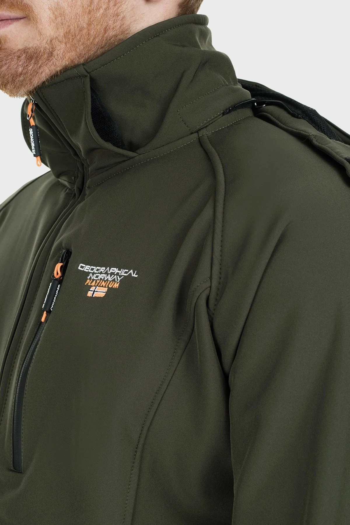 Norway Geographical Su Geçirmez Kapüşonlu Outdoor Erkek Mont TABOOBASIC HAKİ - 5
