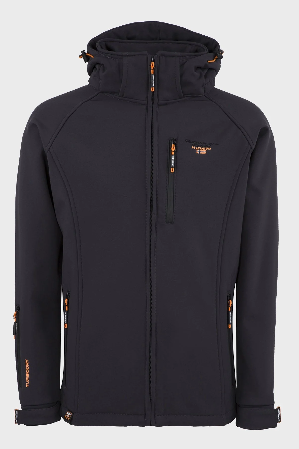 Norway Geographical Su Geçirmez Kapüşonlu Outdoor Erkek Mont TABOOBASIC KOYU GRİ - 1