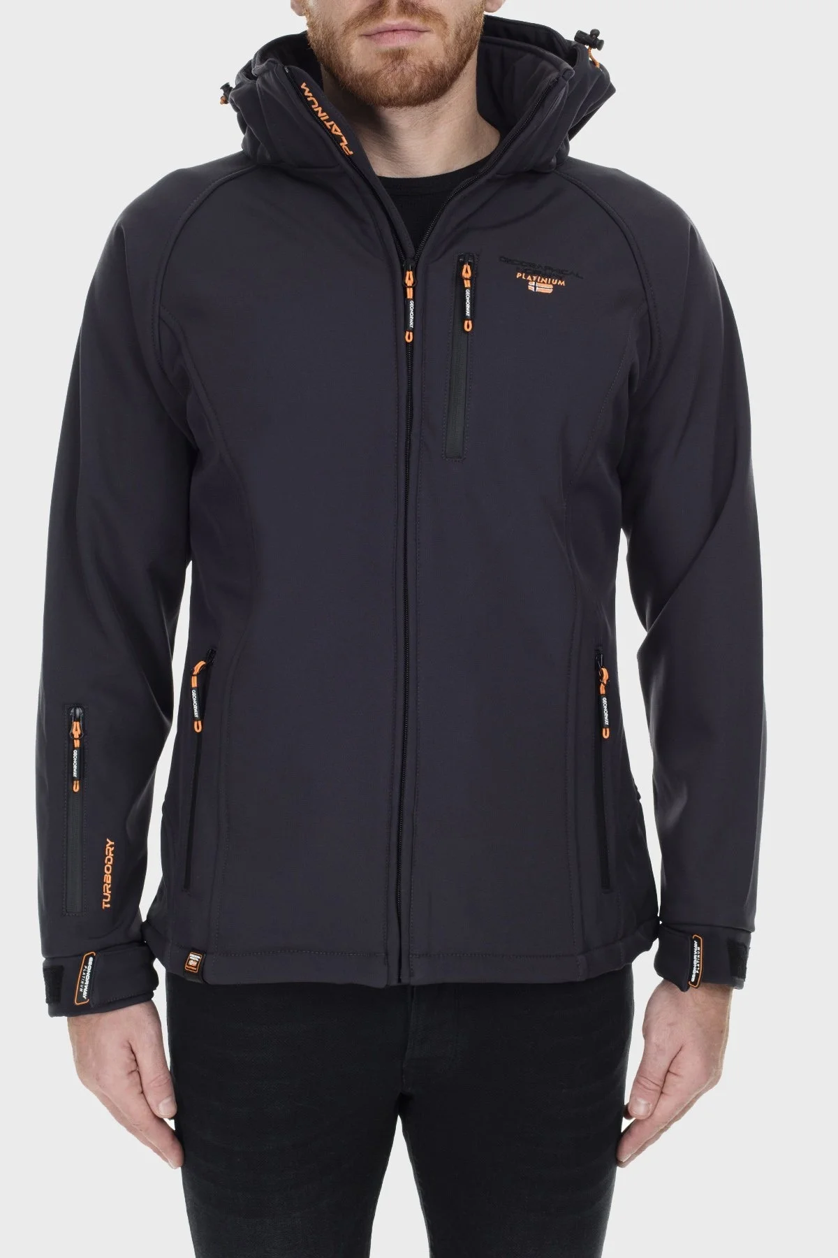 Norway Geographical Su Geçirmez Kapüşonlu Outdoor Erkek Mont TABOOBASIC KOYU GRİ - 2