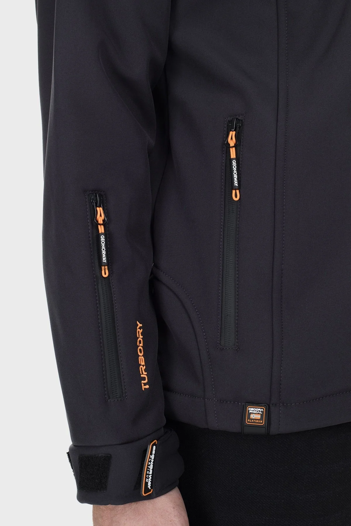 Norway Geographical Su Geçirmez Kapüşonlu Outdoor Erkek Mont TABOOBASIC KOYU GRİ - 8