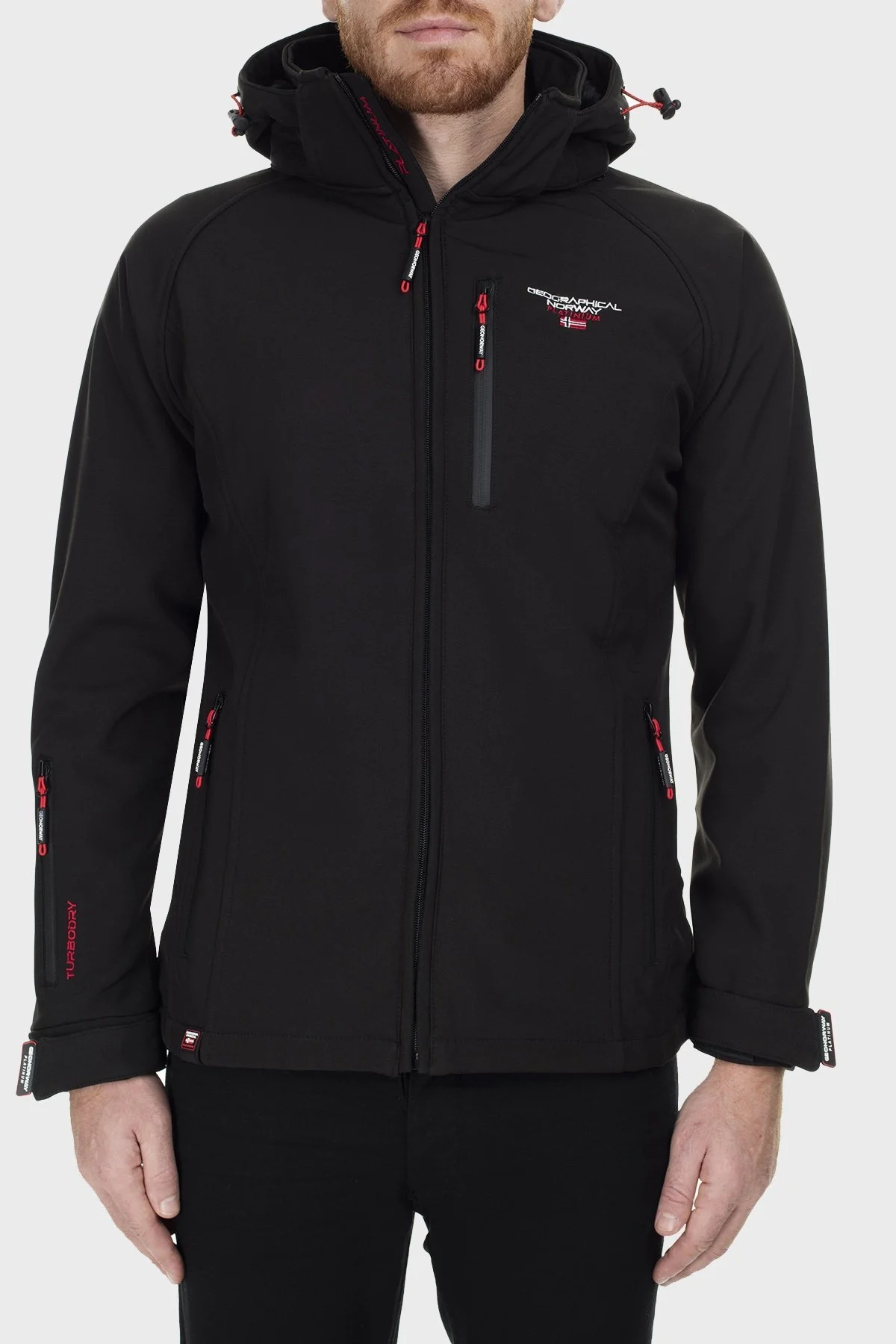 Norway Geographical Su Geçirmez Kapüşonlu Outdoor Erkek Mont TABOOBASIC SİYAH - 2