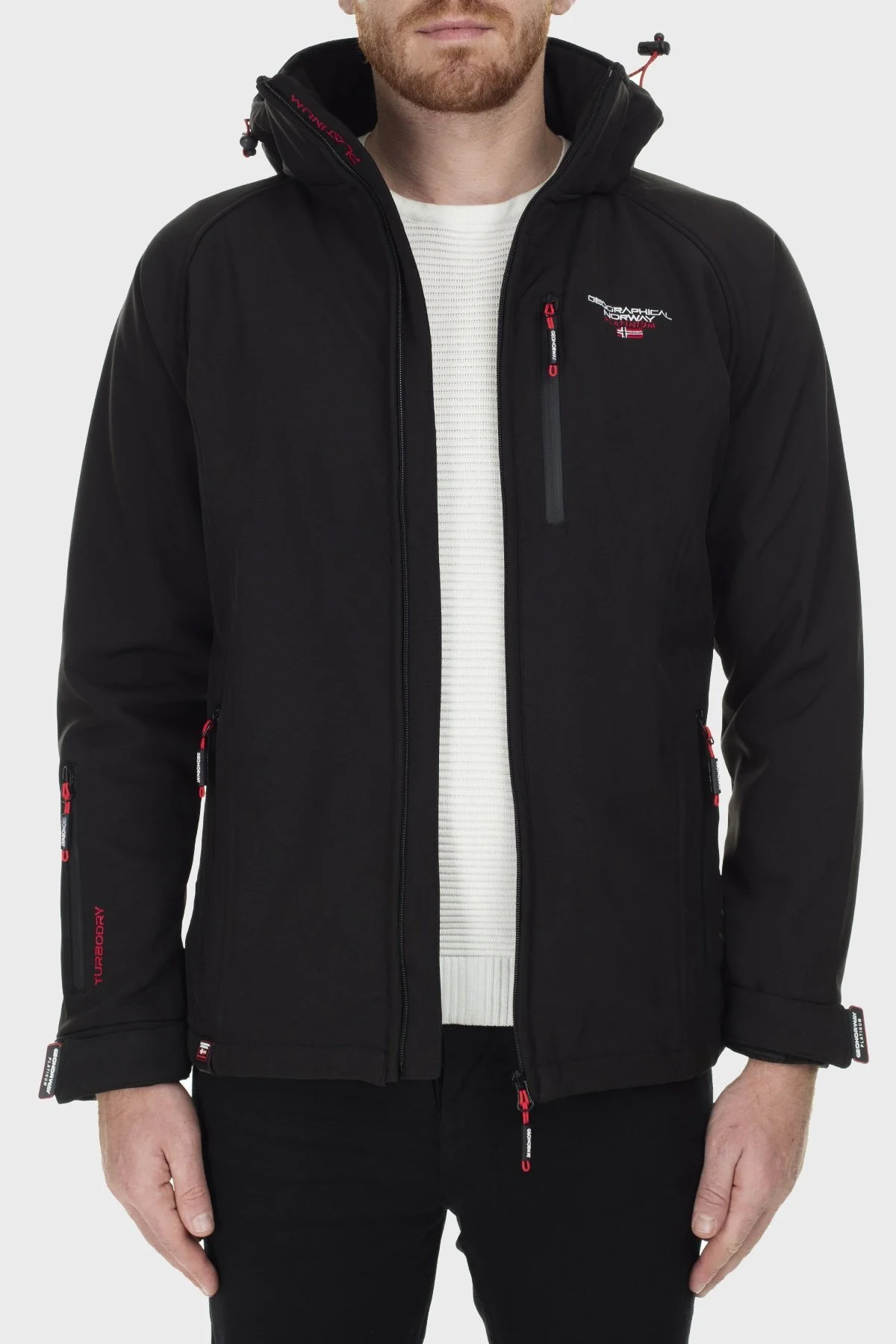 Norway Geographical Su Geçirmez Kapüşonlu Outdoor Erkek Mont TABOOBASIC SİYAH - 3
