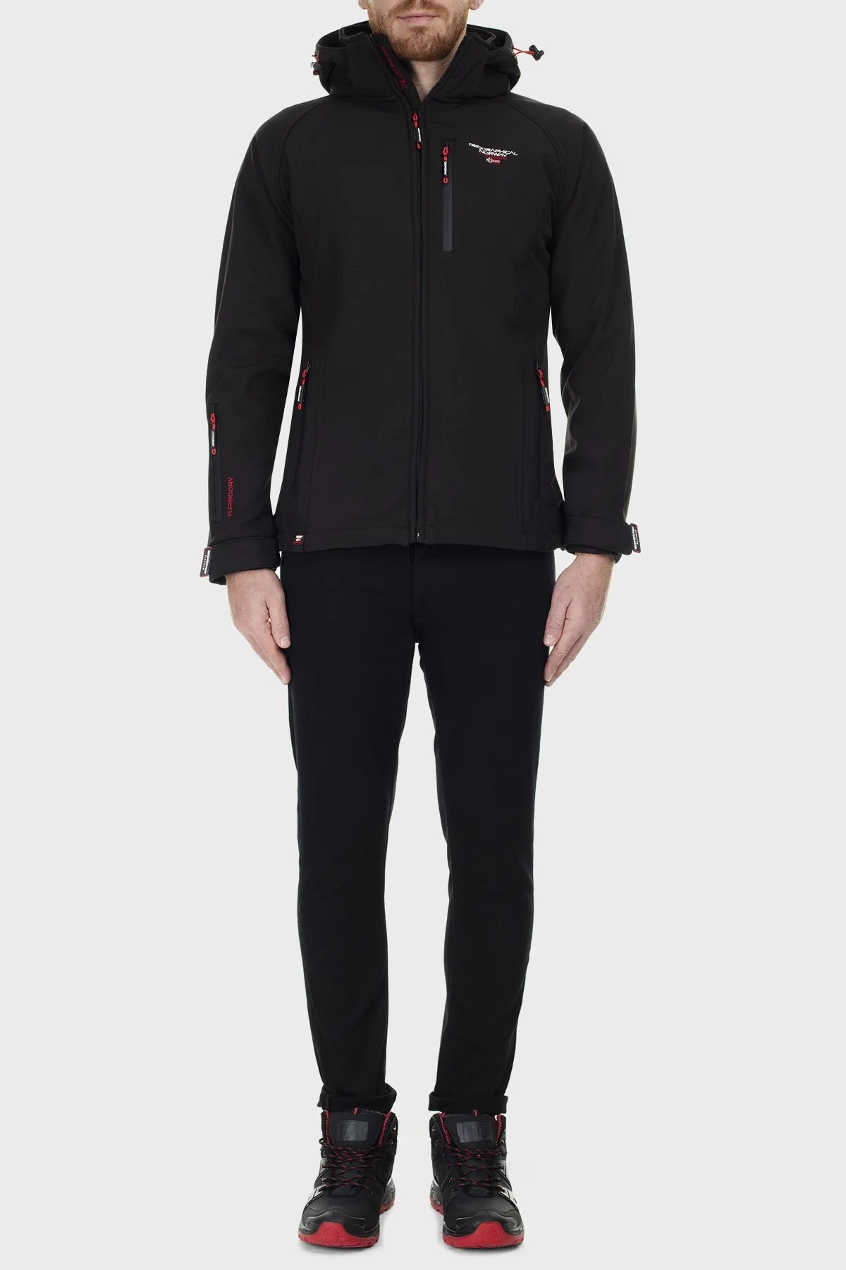 Norway Geographical Su Geçirmez Kapüşonlu Outdoor Erkek Mont TABOOBASIC SİYAH - 4