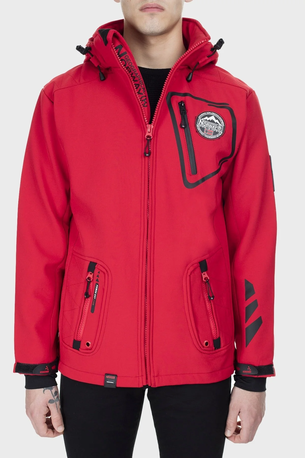 Norway Geographical Su Geçirmez Outdoor Erkek Mont TACEBOOK KOYU KIRMIZI - 2