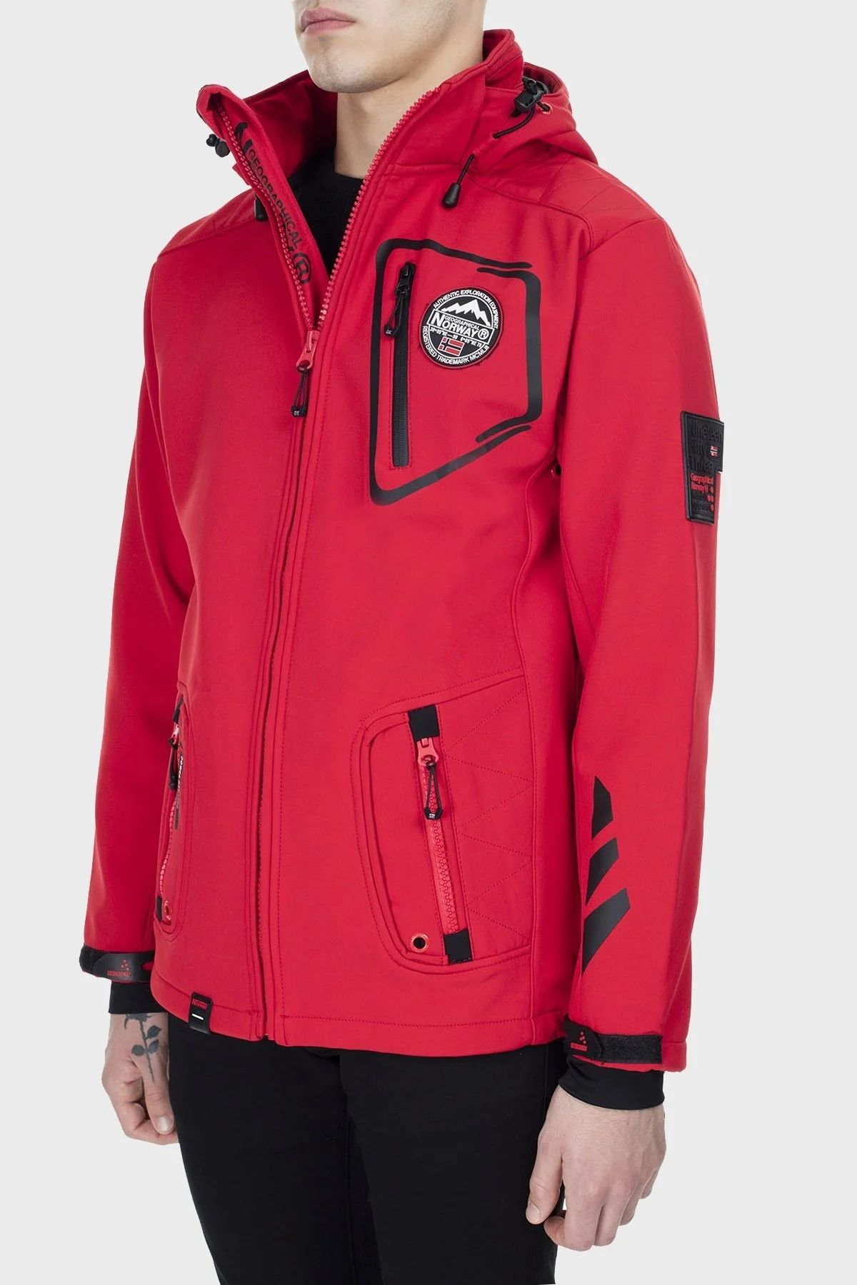 Norway Geographical Su Geçirmez Outdoor Erkek Mont TACEBOOK KOYU KIRMIZI - 4