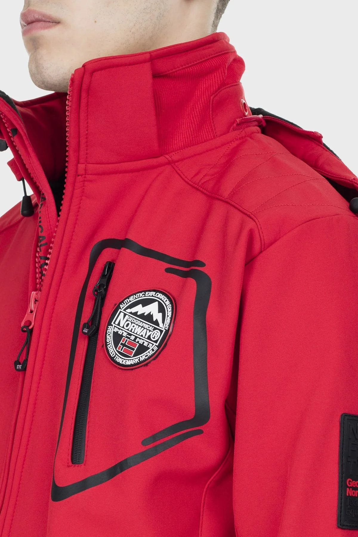 Norway Geographical Su Geçirmez Outdoor Erkek Mont TACEBOOK KOYU KIRMIZI - 6