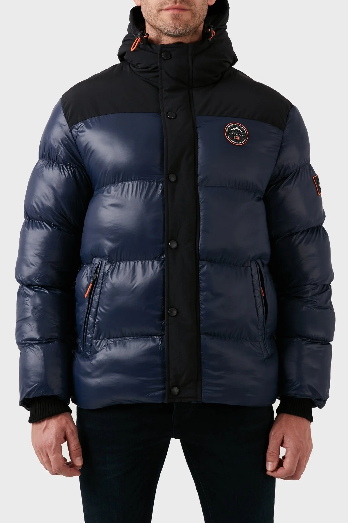 Norway Geographical Su ve Rüzgar Geçirmez Kapüşonlu Outdoor Erkek Mont BINAEL LACİVERT - 1