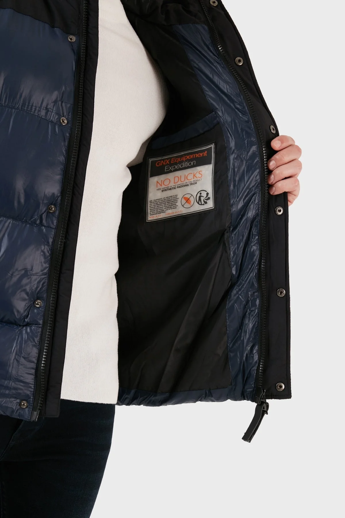 Norway Geographical Su ve Rüzgar Geçirmez Kapüşonlu Outdoor Erkek Mont BINAEL LACİVERT - 5